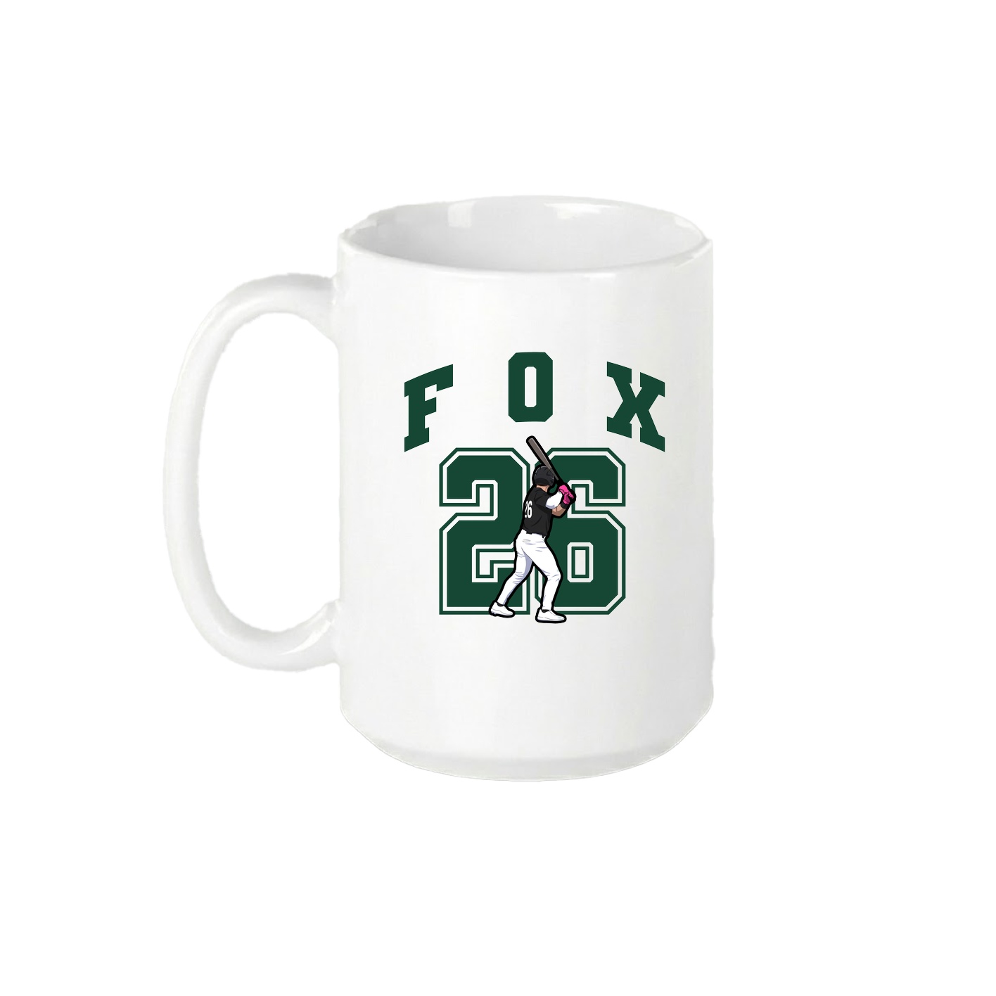 15oz Coffee Mug — Number in White