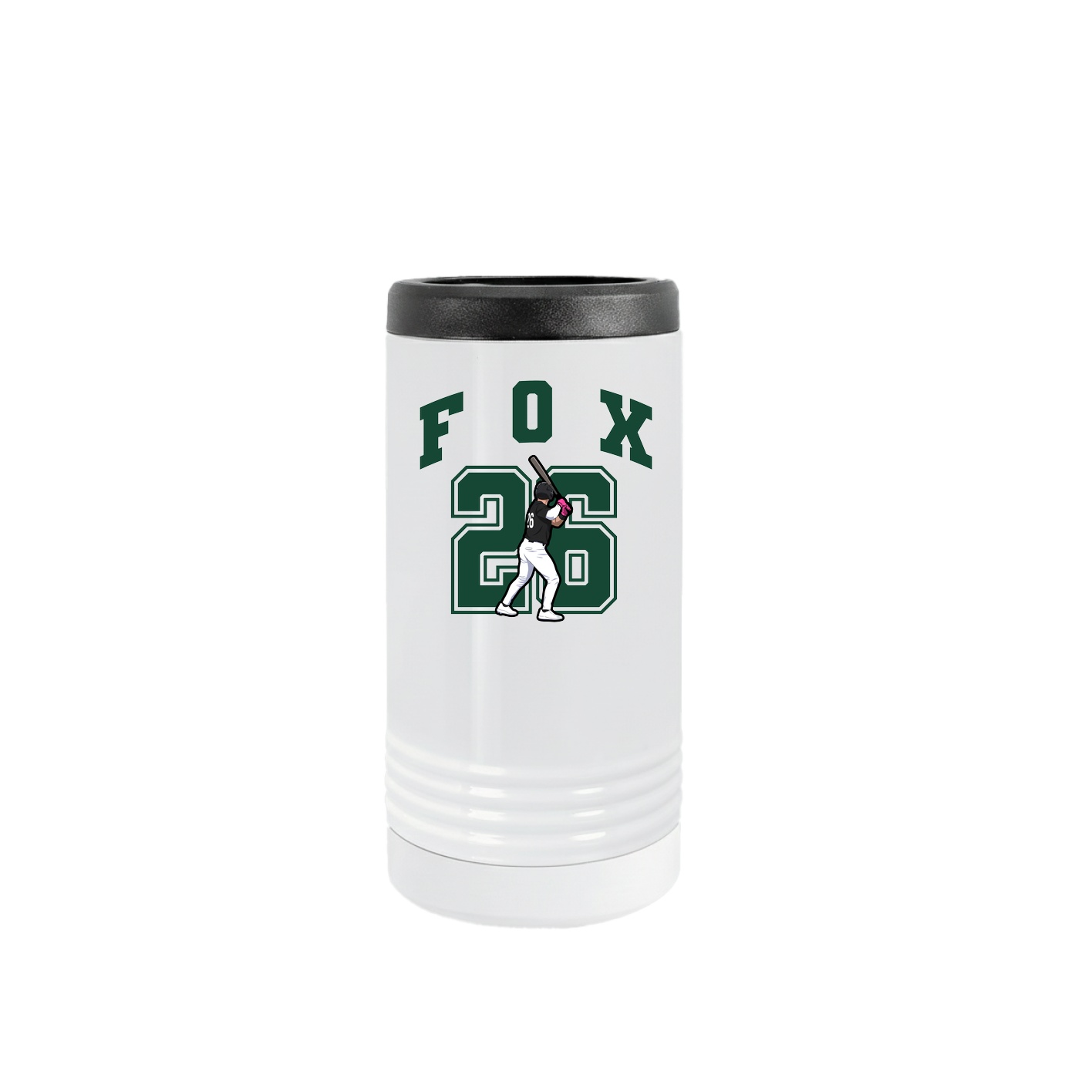 Slim Beverage Holder — Number in White