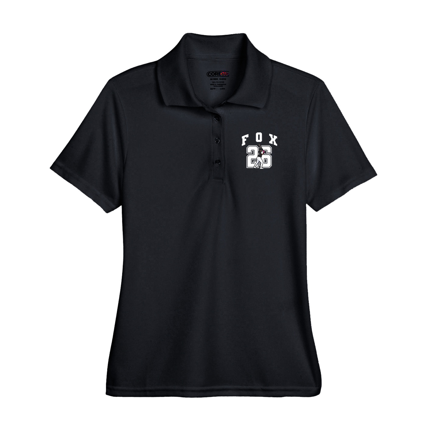 Performance Polo — Number in Black