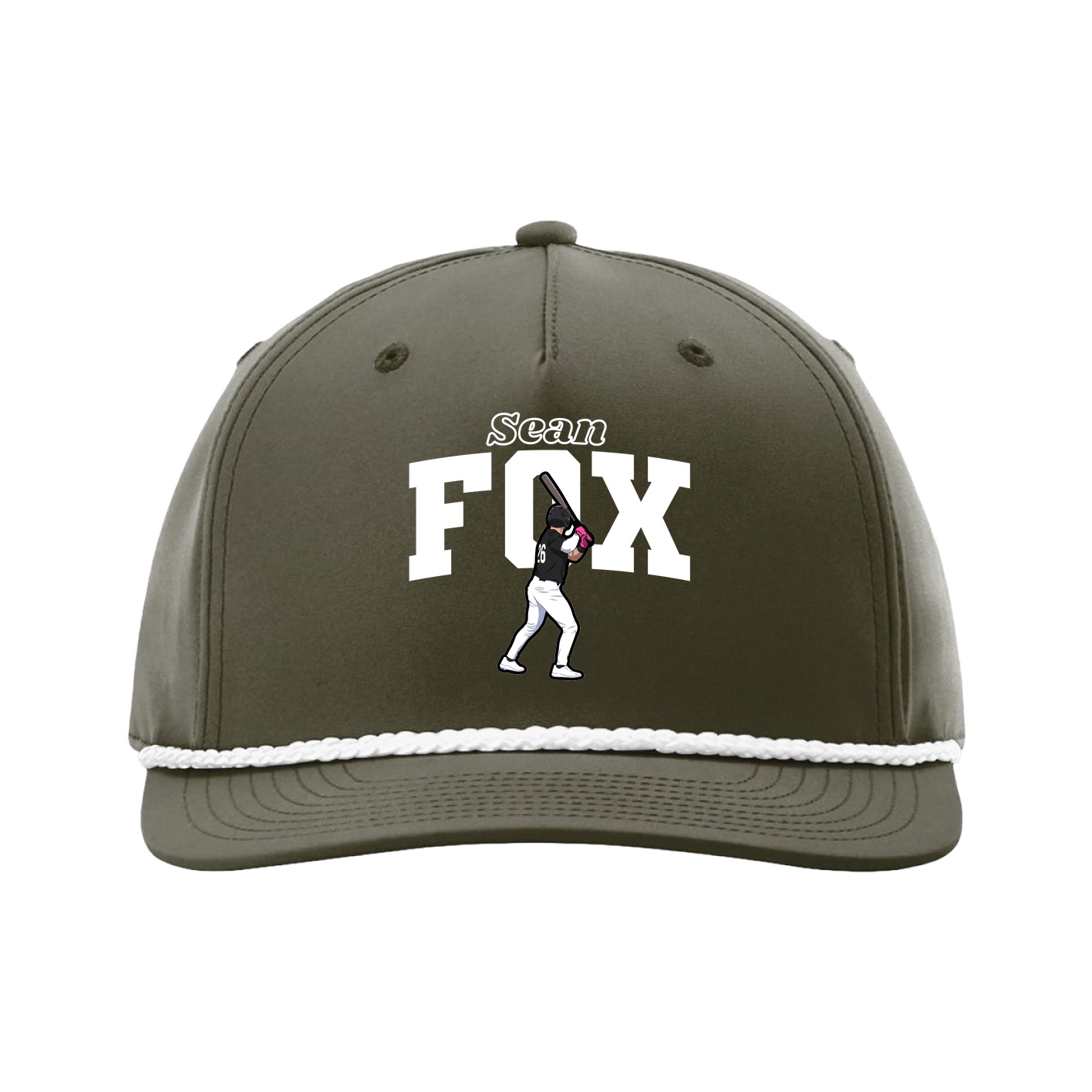 Five-Panel Classic Rope Cap — Name Arch in Green