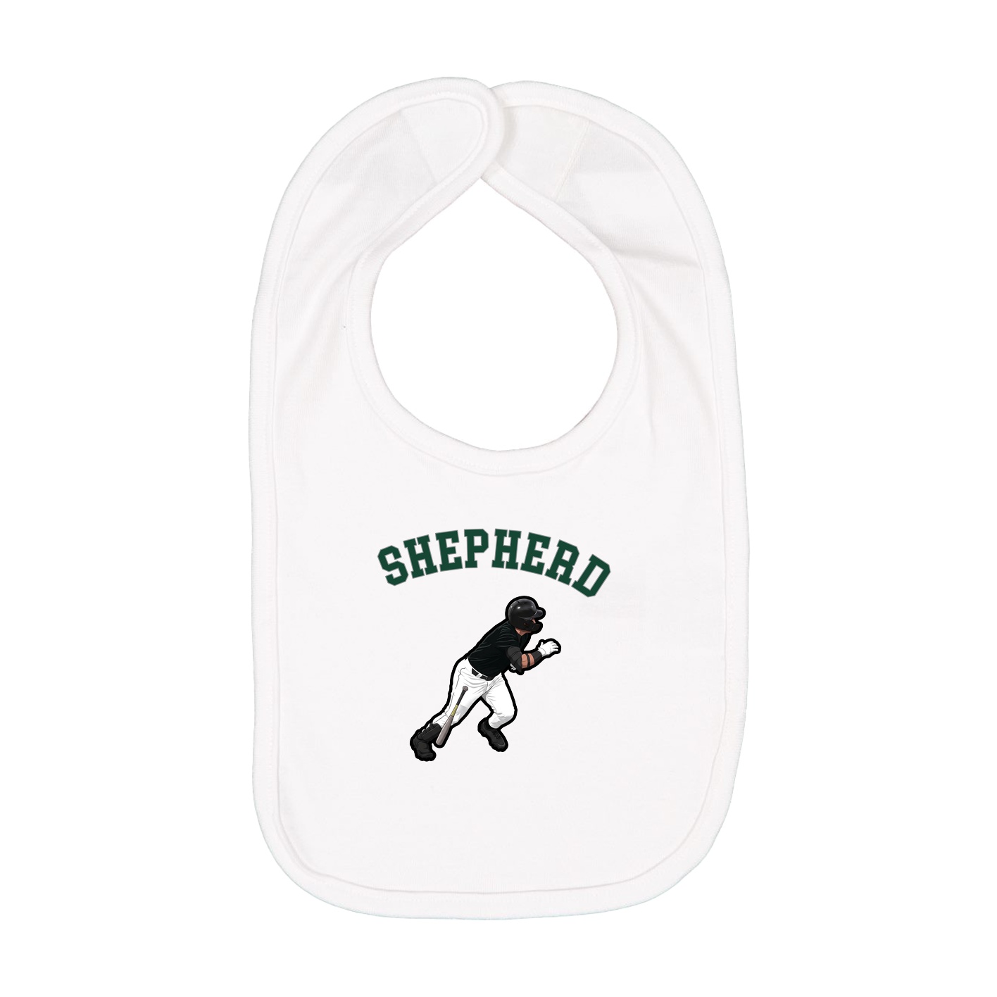 Infant Bib — Shirsey Arch in White