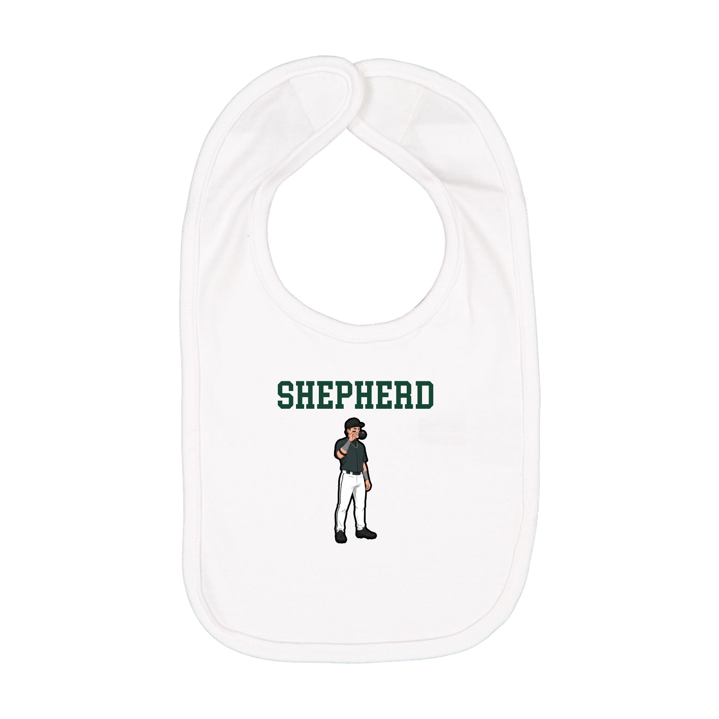Infant Bib — Shirsey in White