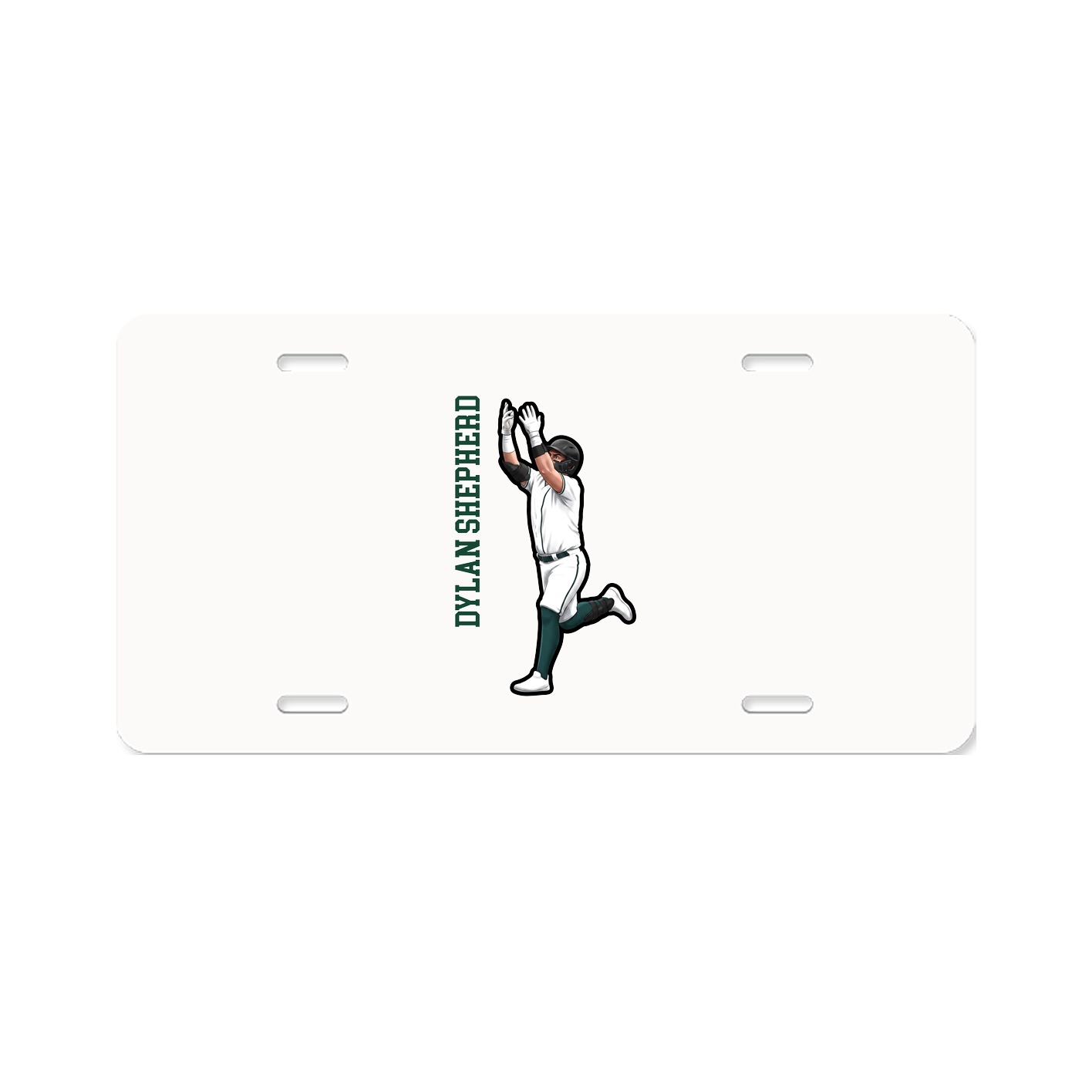 License Plate — Name Vertical in Classic