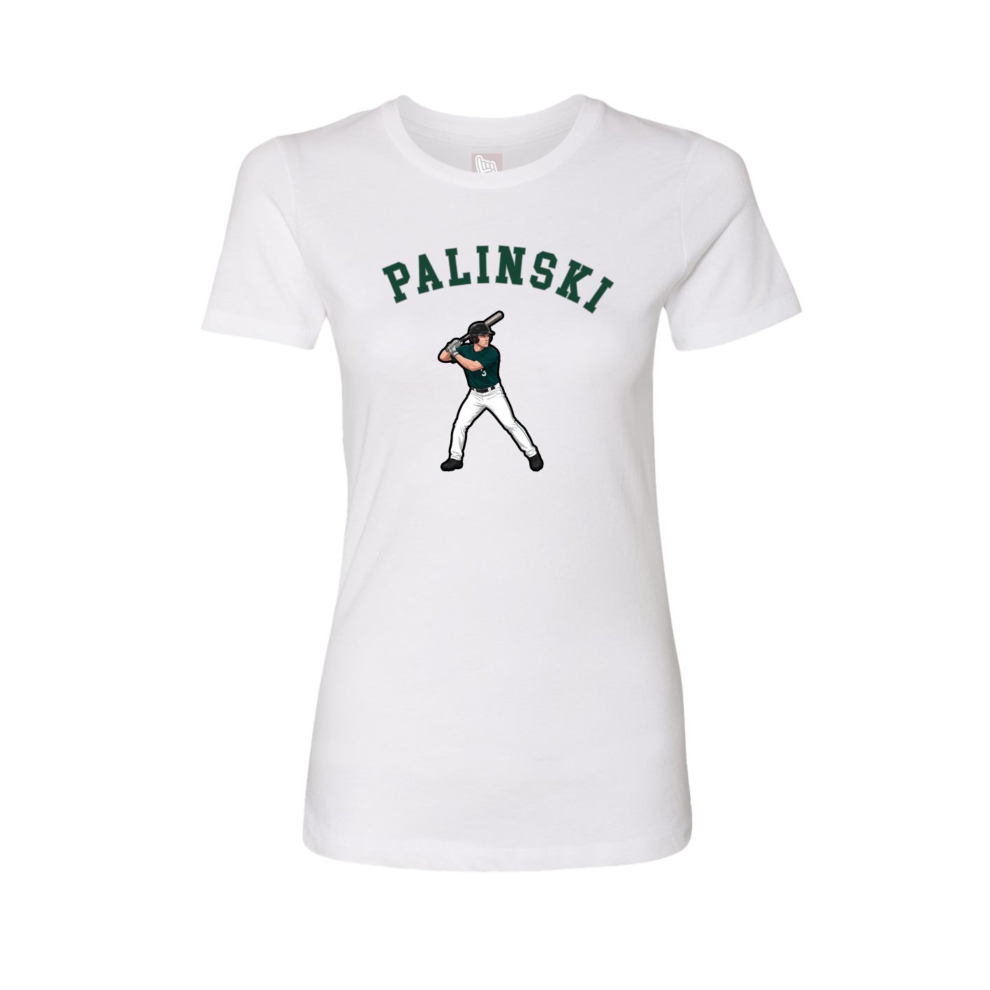 Fitted Women's Tee — Shirsey Arch in White