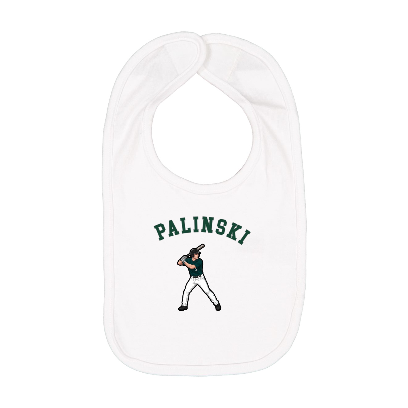 Infant Bib — Shirsey Arch in White