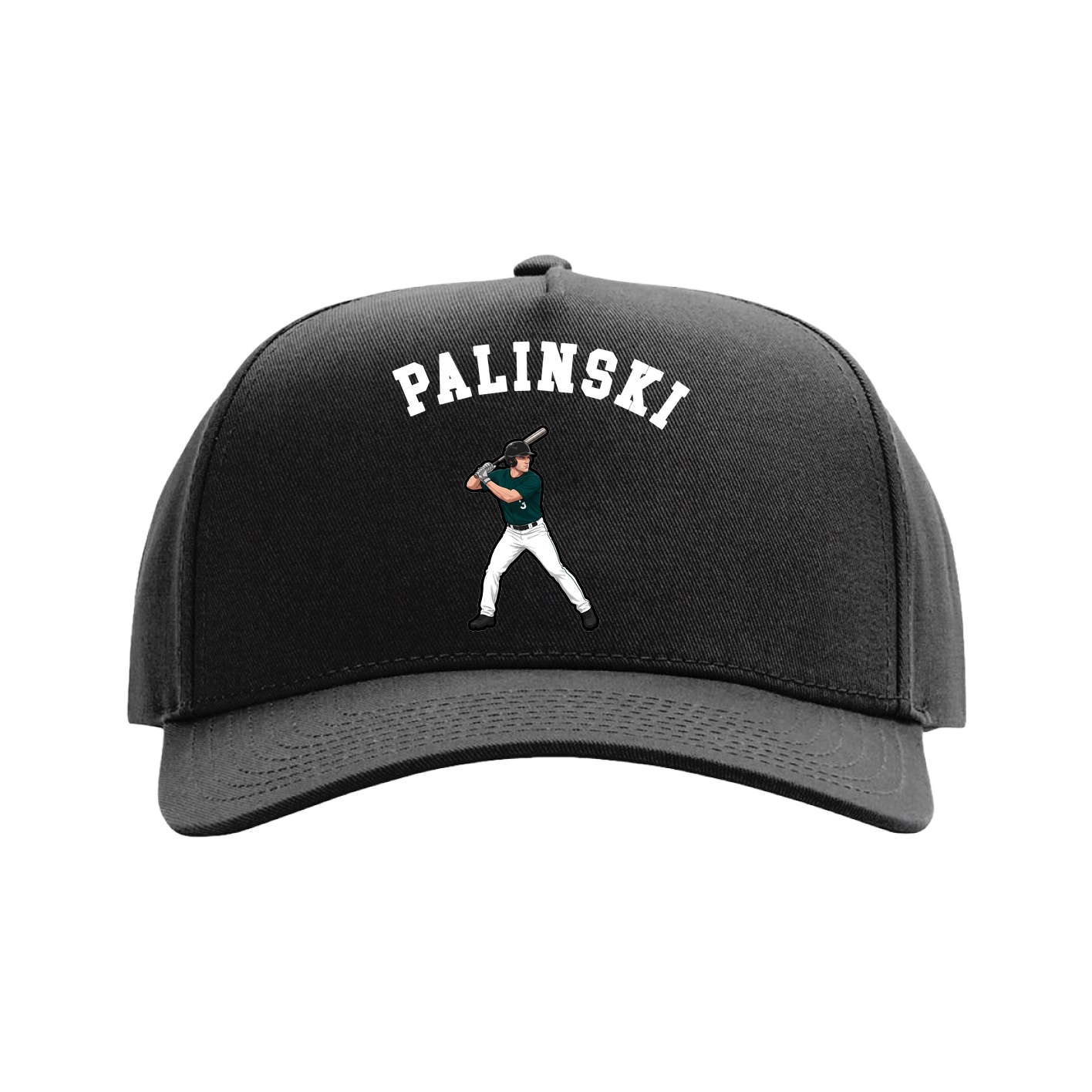 Full Fabric Five-Panel Champ Cap — Shirsey Arch in Black