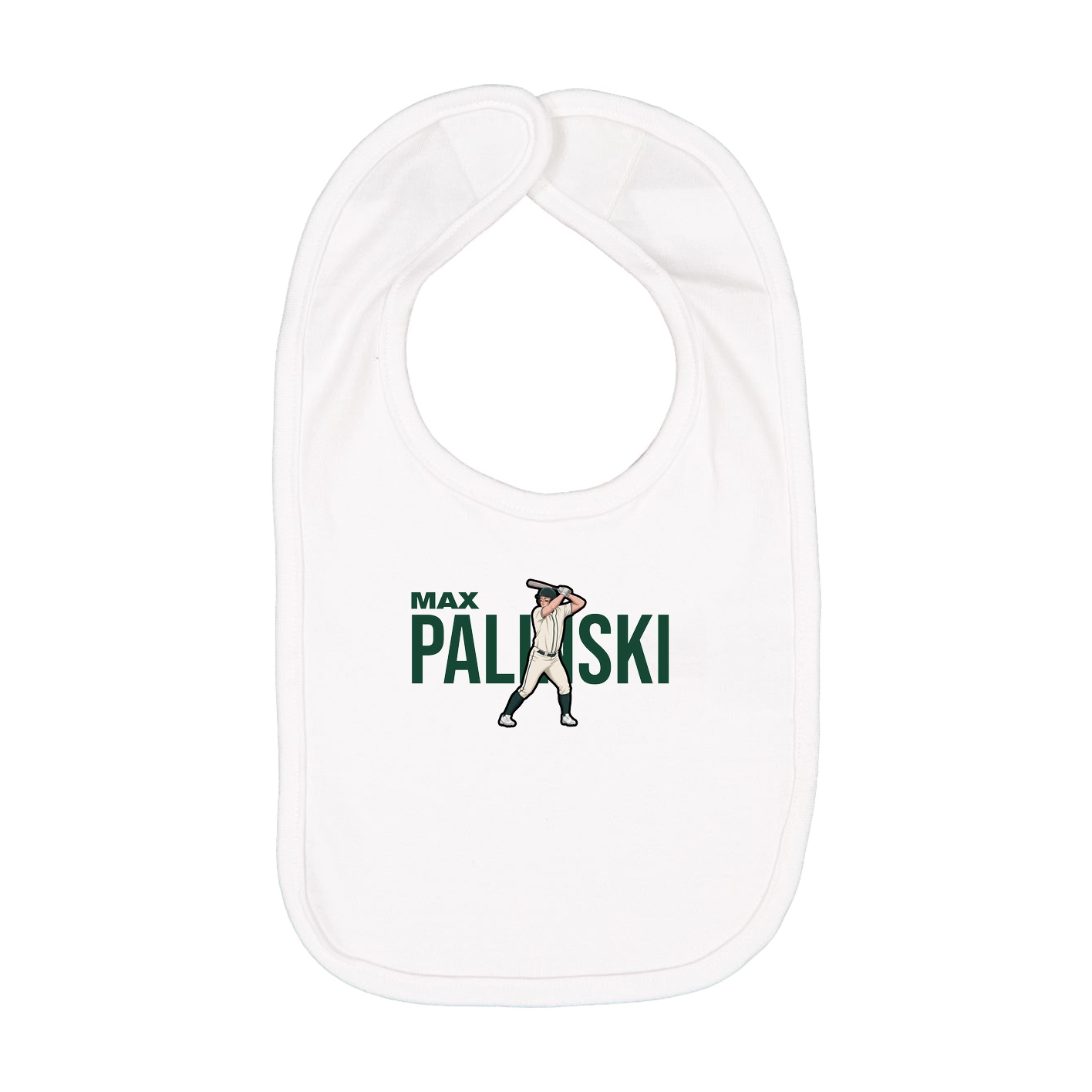 Infant Bib — Player Name in White