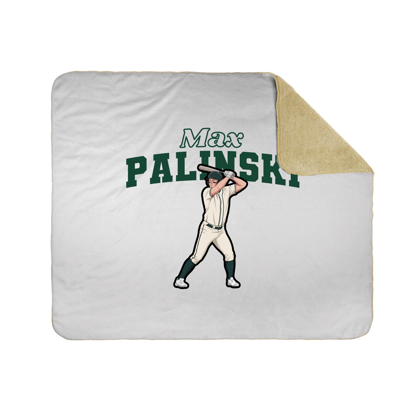 Throw Blanket — Name Arch in White