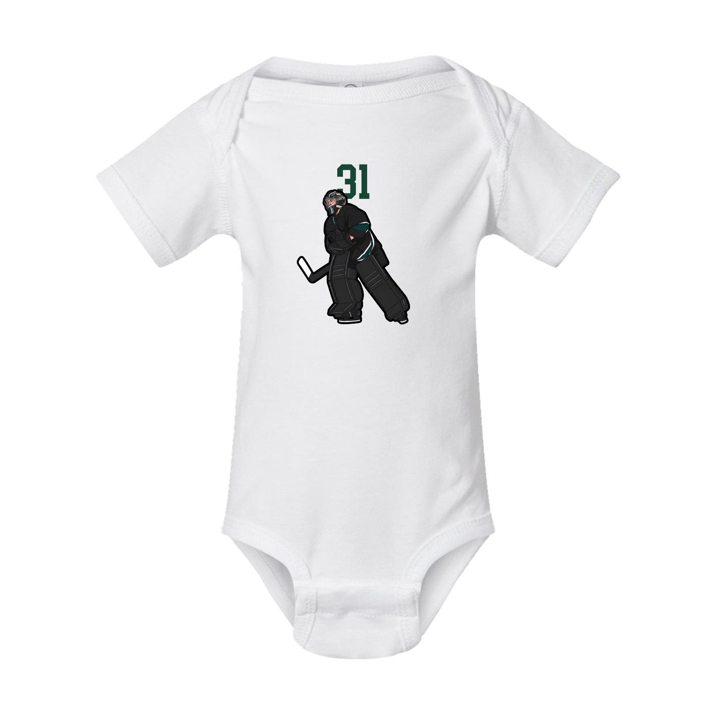 Baby Onesie — Number Top in White