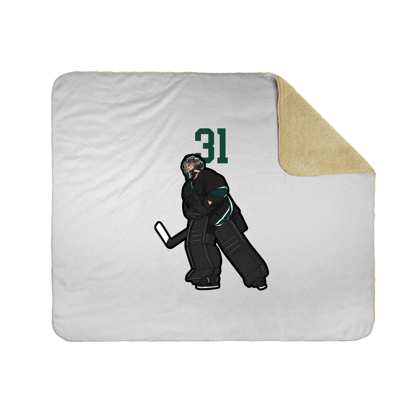 Throw Blanket — Number Top in White