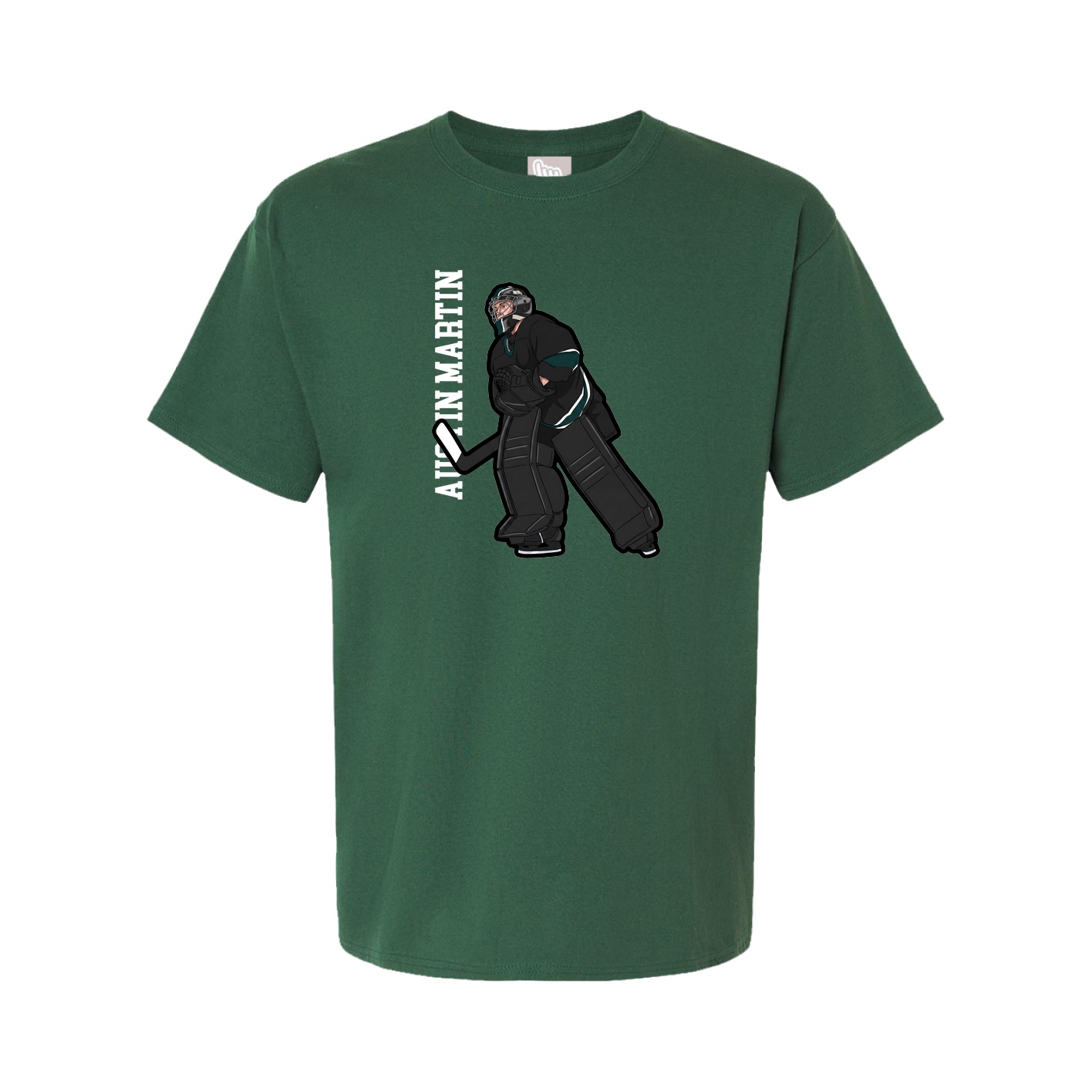 Youth Tee — Name Vertical in Green