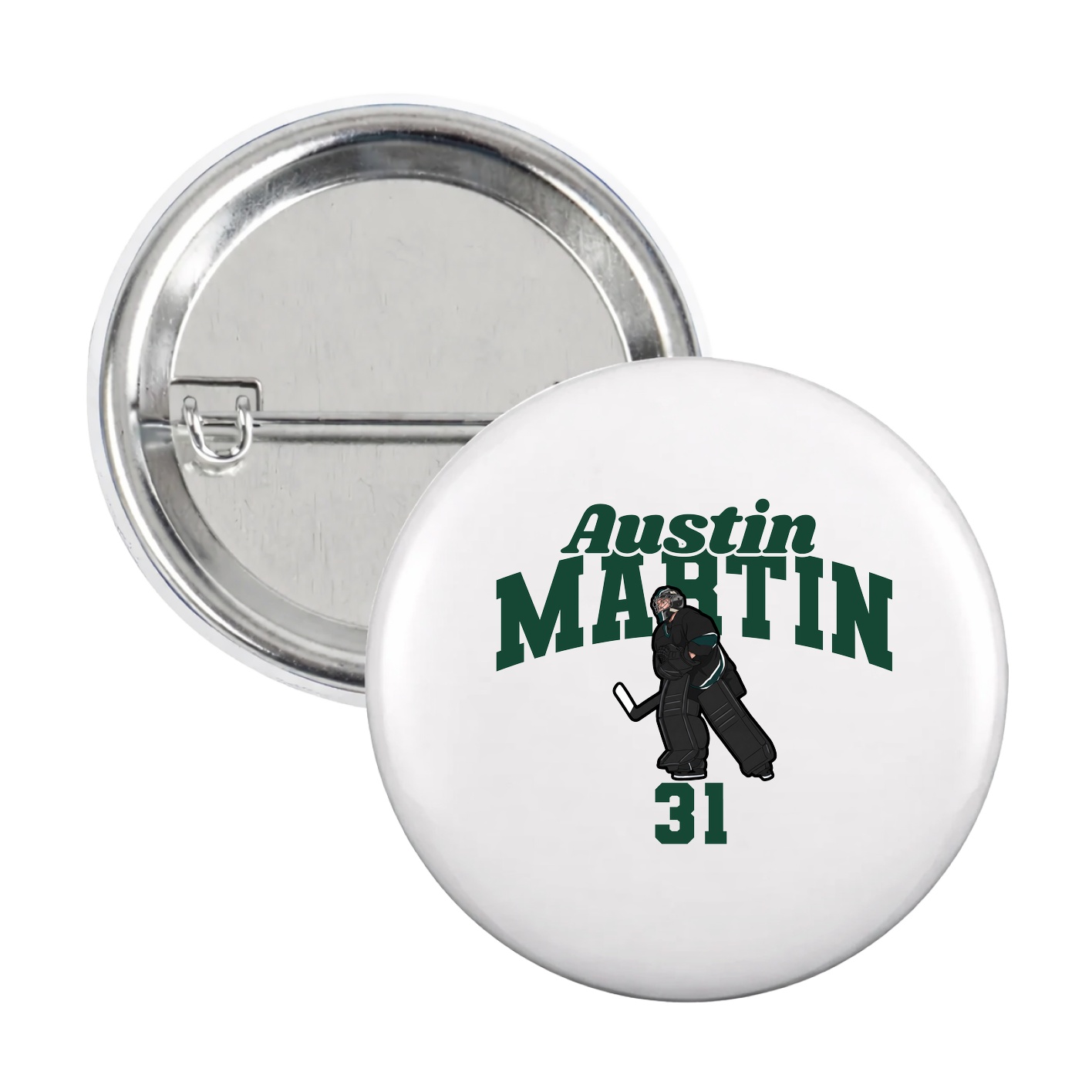 Game Day Button — Signature Arch in White