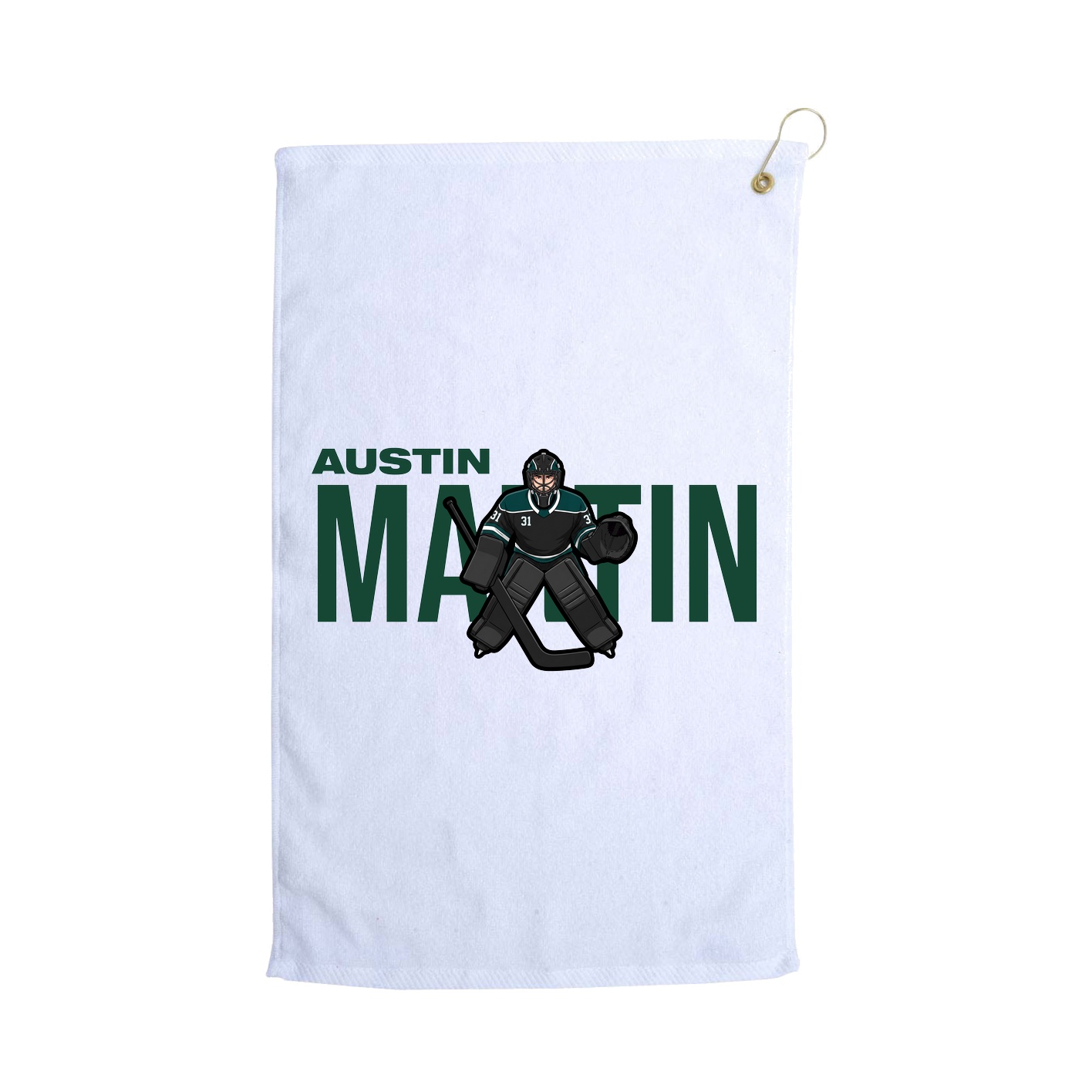 Golf Towel — Player Name in White