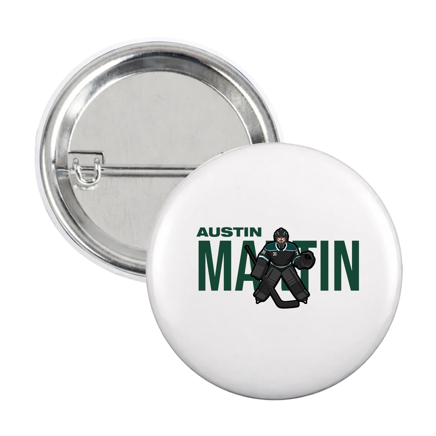Game Day Button — Player Name in White