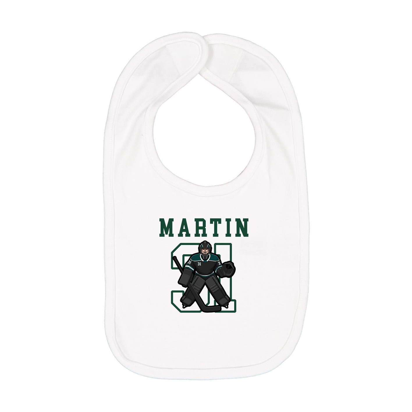Infant Bib — Shirsey in White