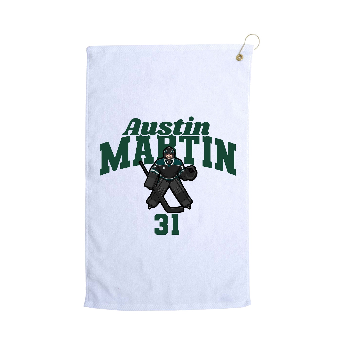 Golf Towel — Signature Arch in White