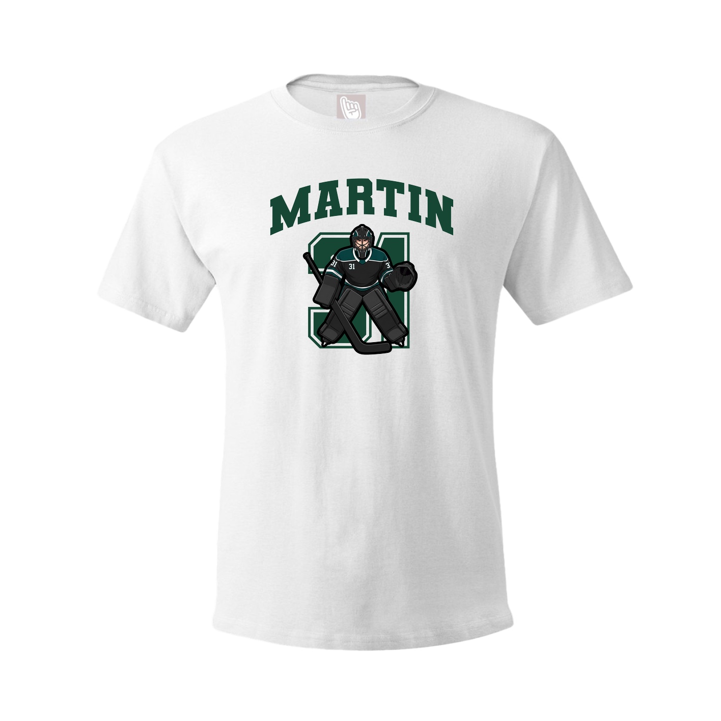 Youth Tee — Number in White