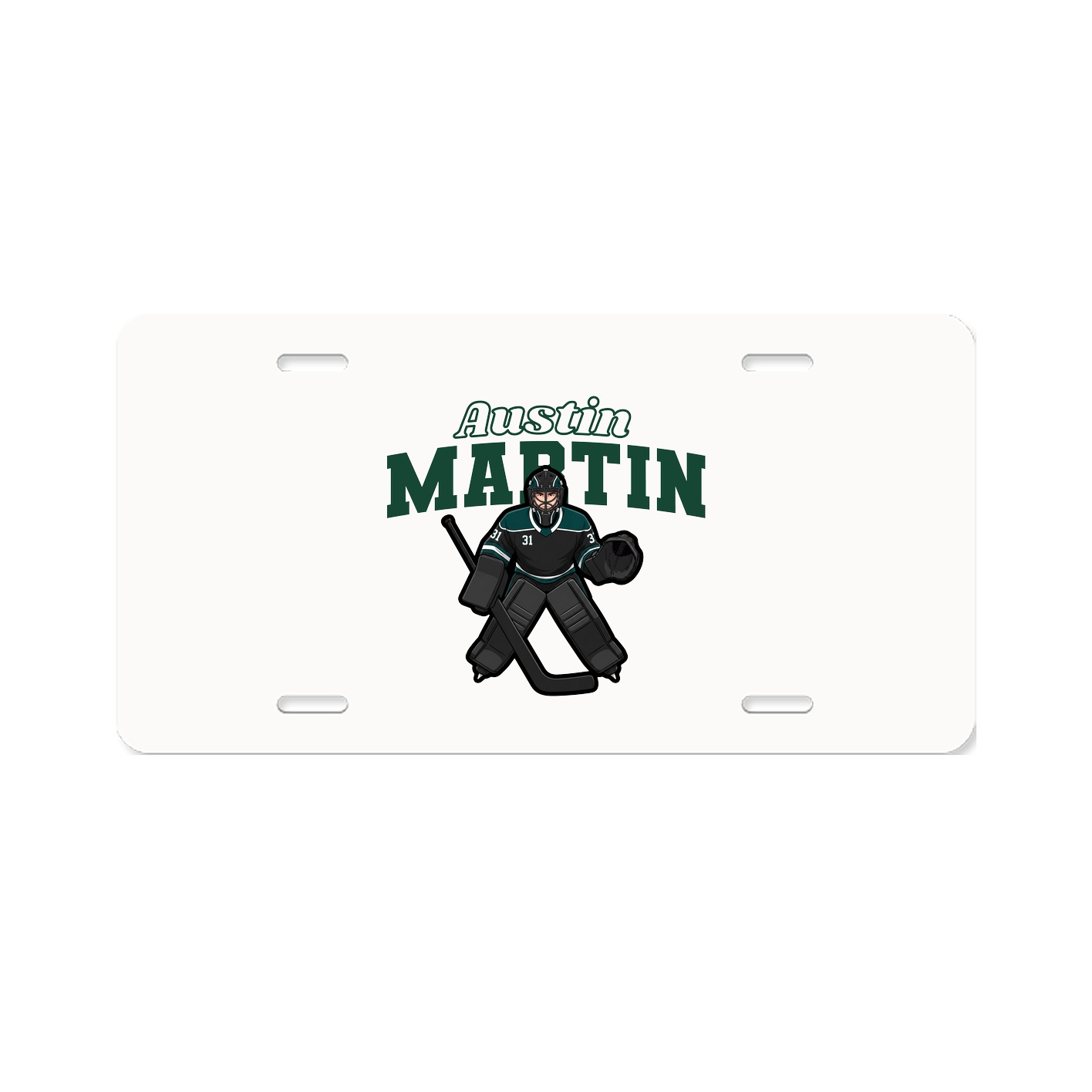 License Plate — Name Arch in Classic