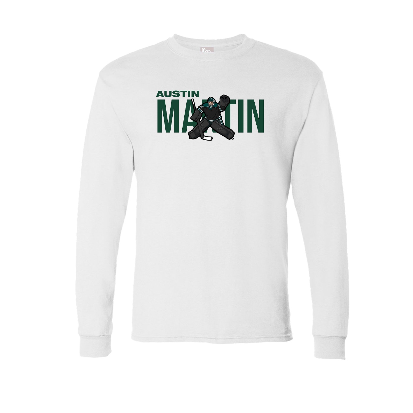 Long Sleeve Tee — Player Name in White