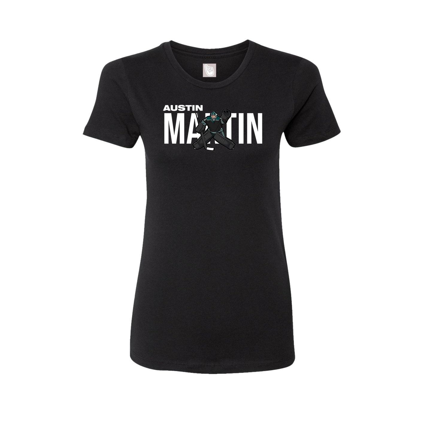 Fitted Women's Tee — Player Name in Black