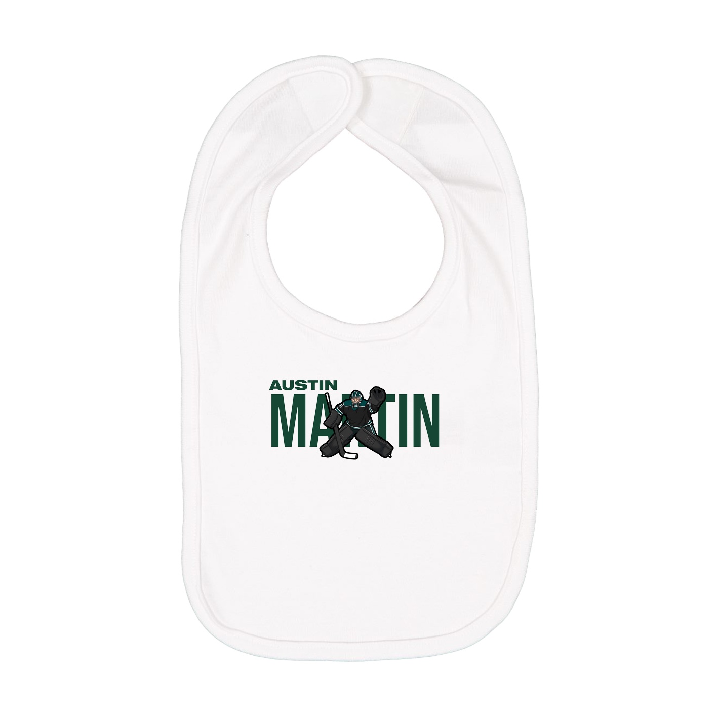 Infant Bib — Player Name in White