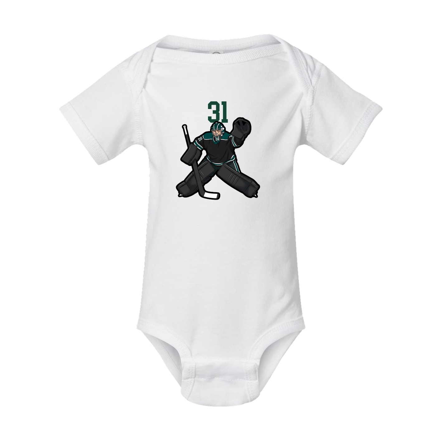 Baby Onesie — Number Top in White