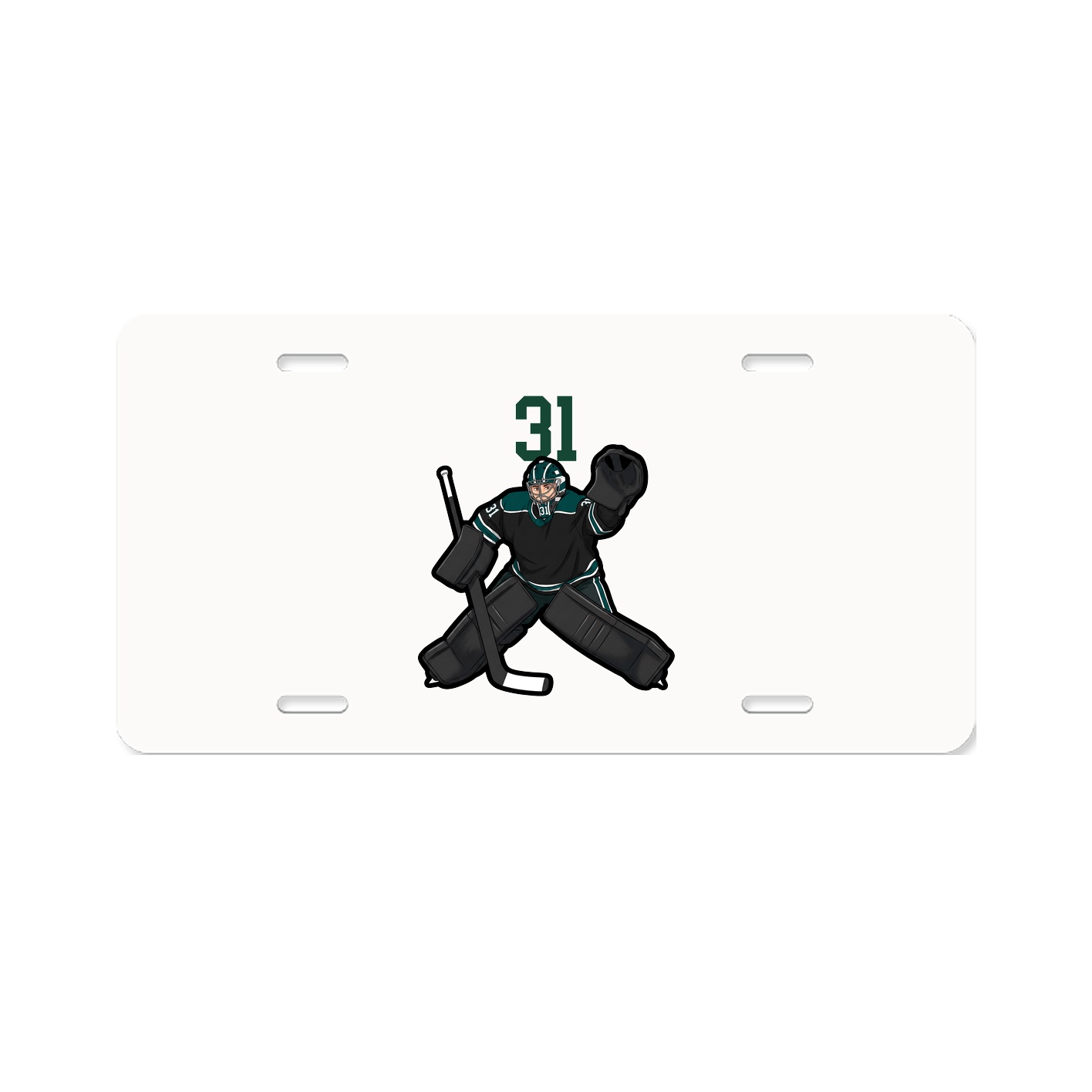 License Plate — Number Top in Classic