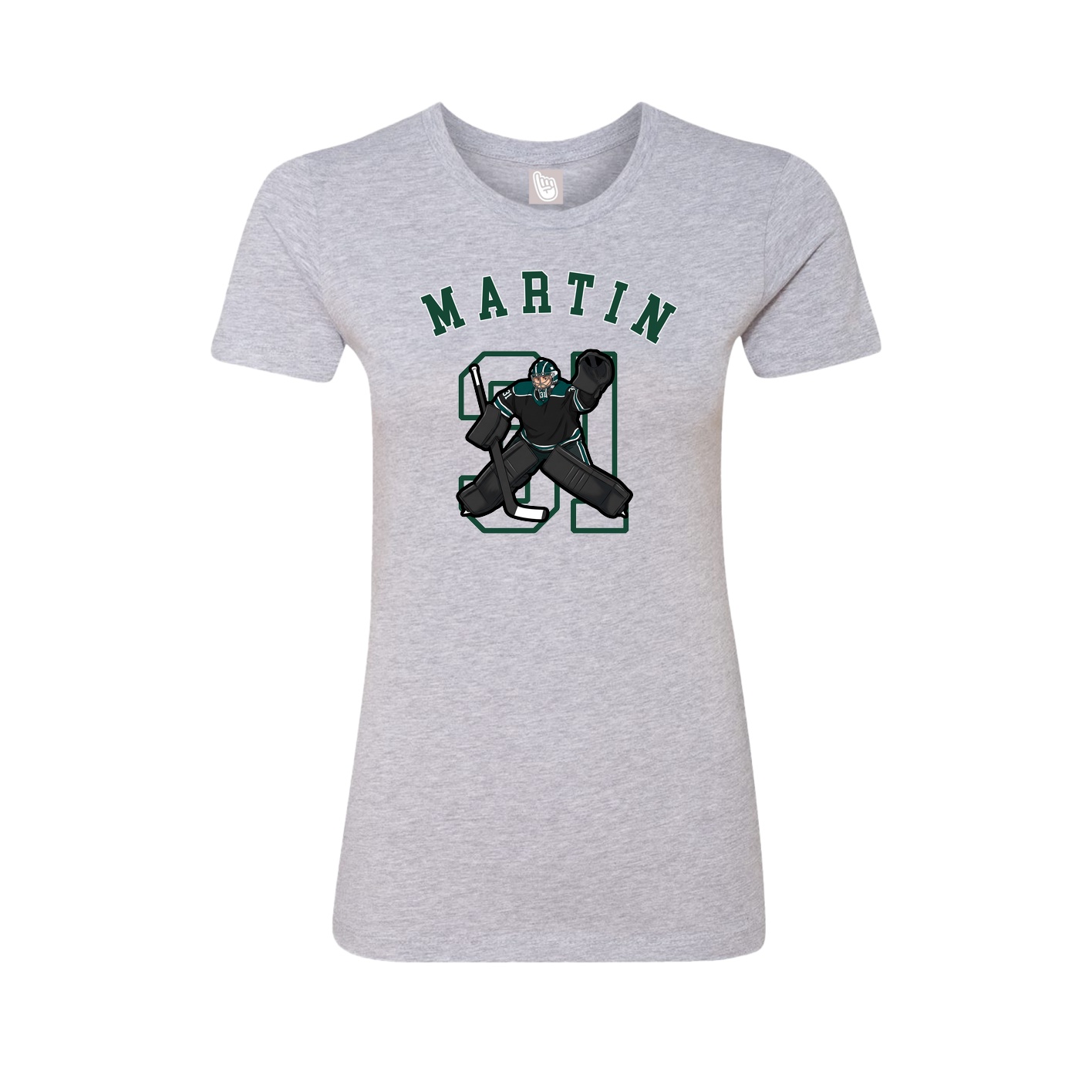 Fitted Women's Tee — Shirsey Arch in Grey