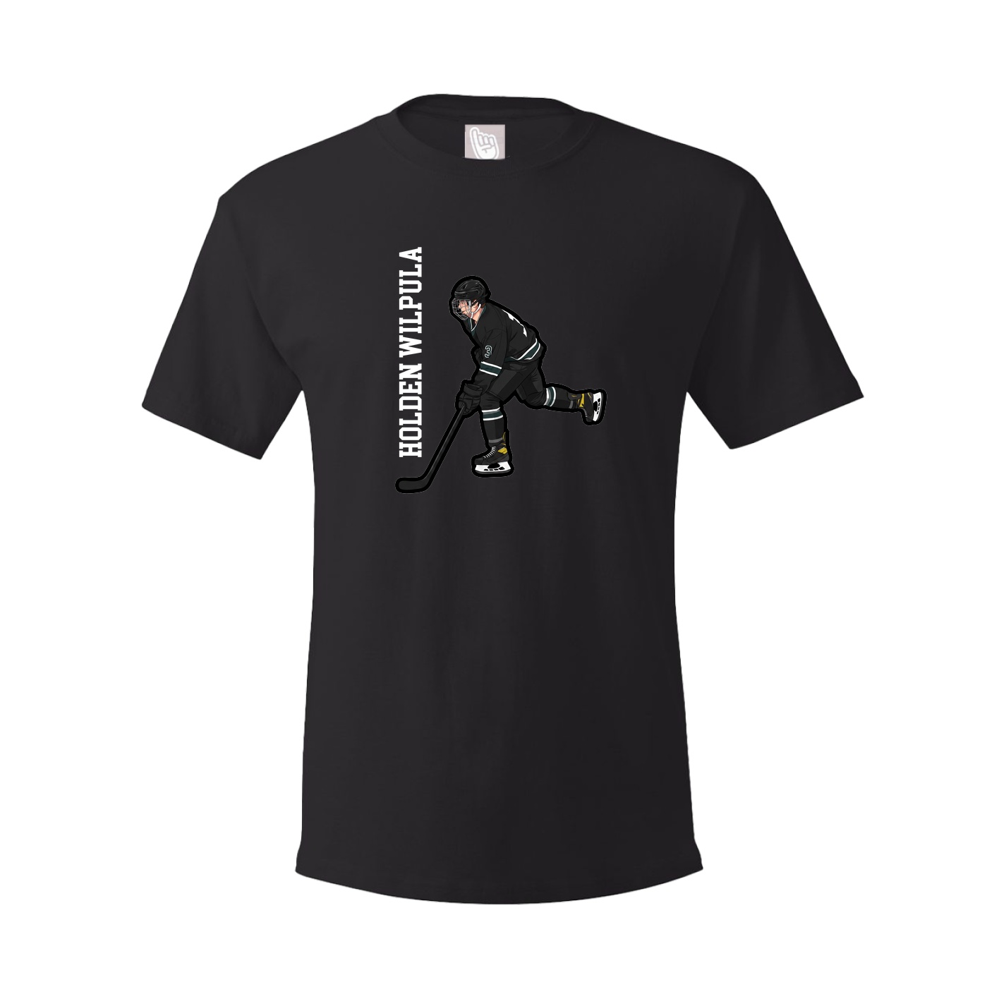 Youth Tee — Name Vertical in Black