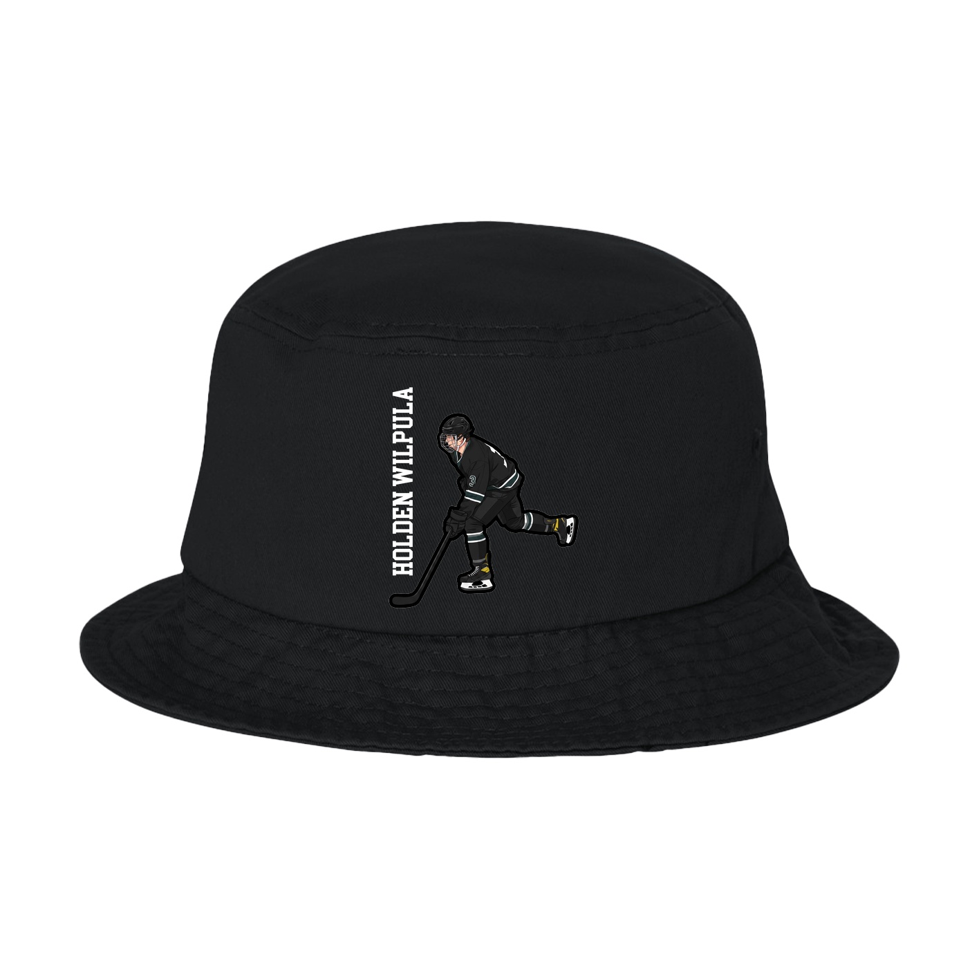 Bucket Cap — Name Vertical in Black