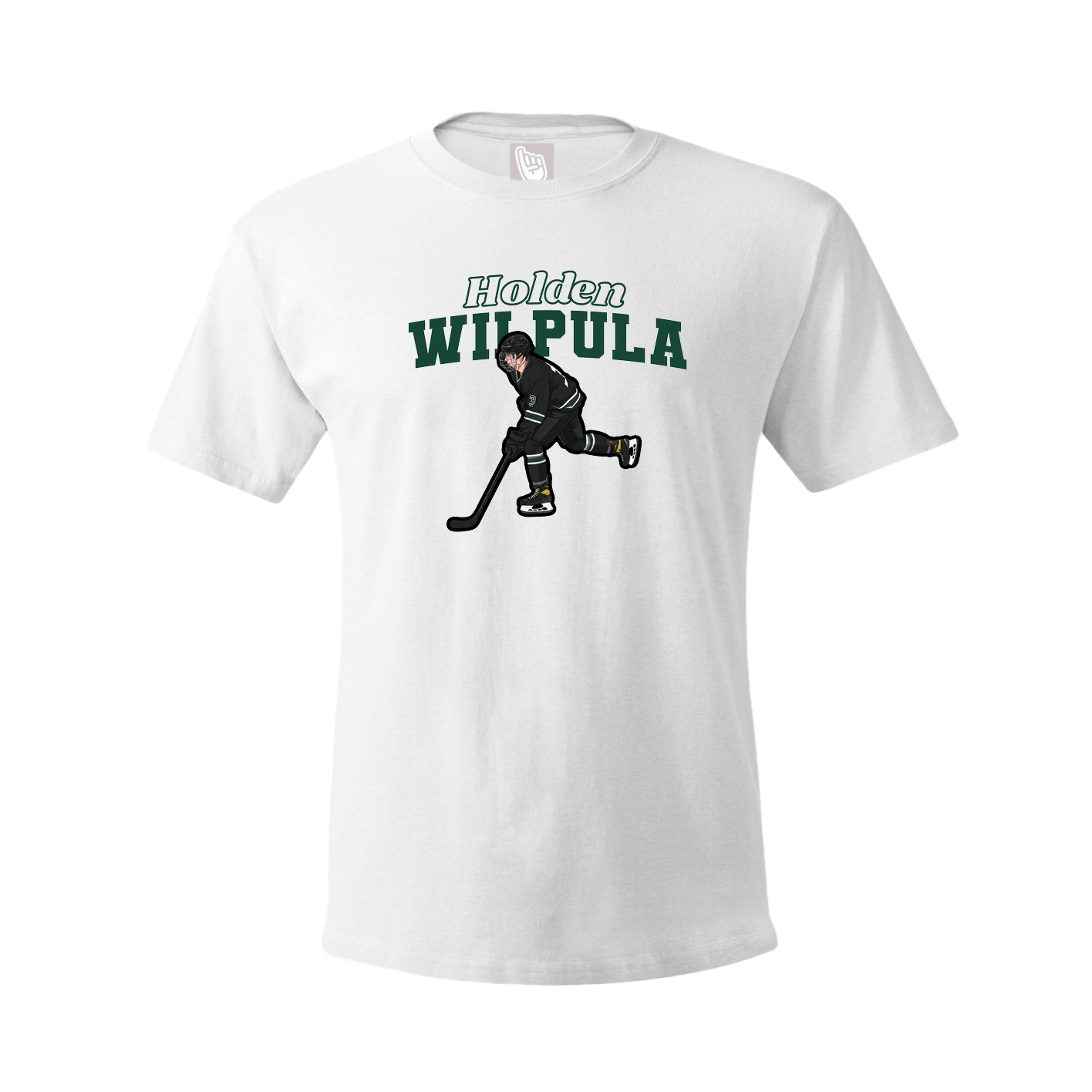 Youth Tee — Name Arch in White
