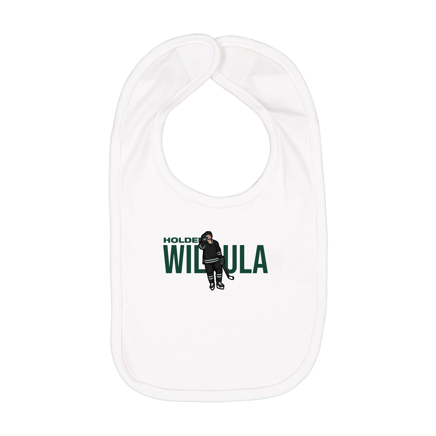 Infant Bib — Player Name in White