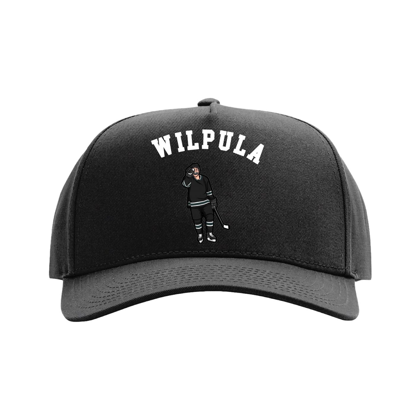 Full Fabric Five-Panel Champ Cap — Shirsey Arch in Black
