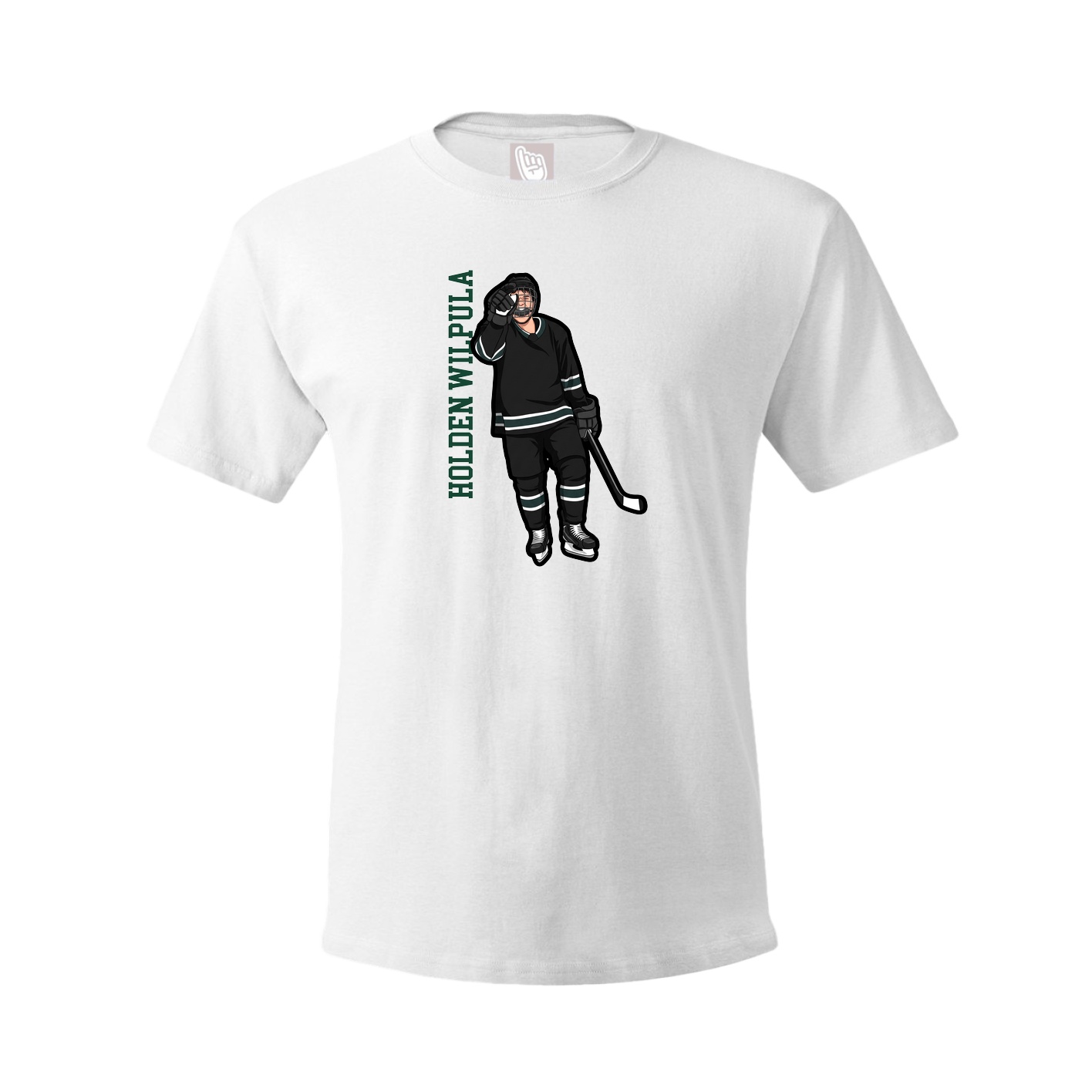 Tee — Name Vertical in White