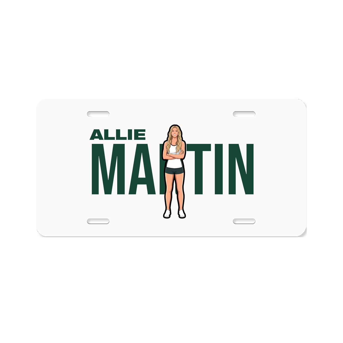 License Plate — Player Name in Classic