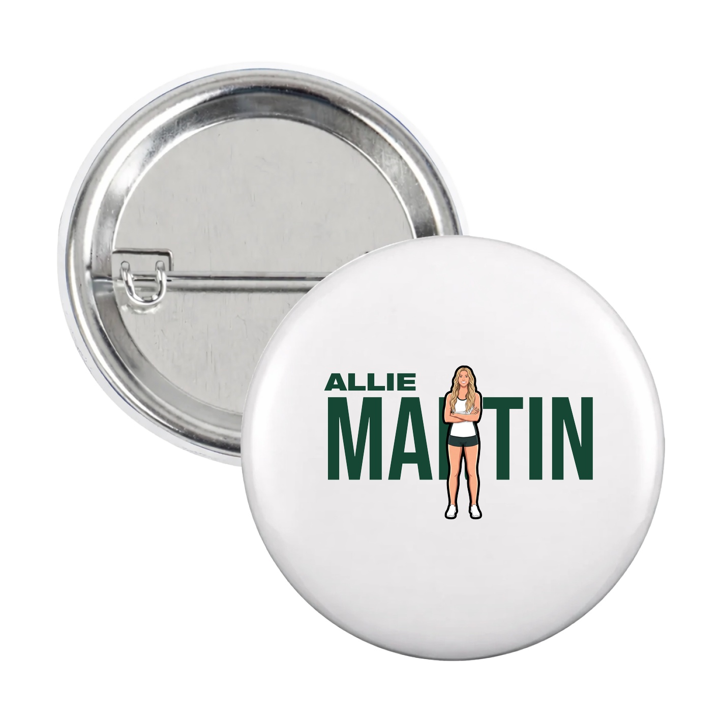 Game Day Button — Player Name in White