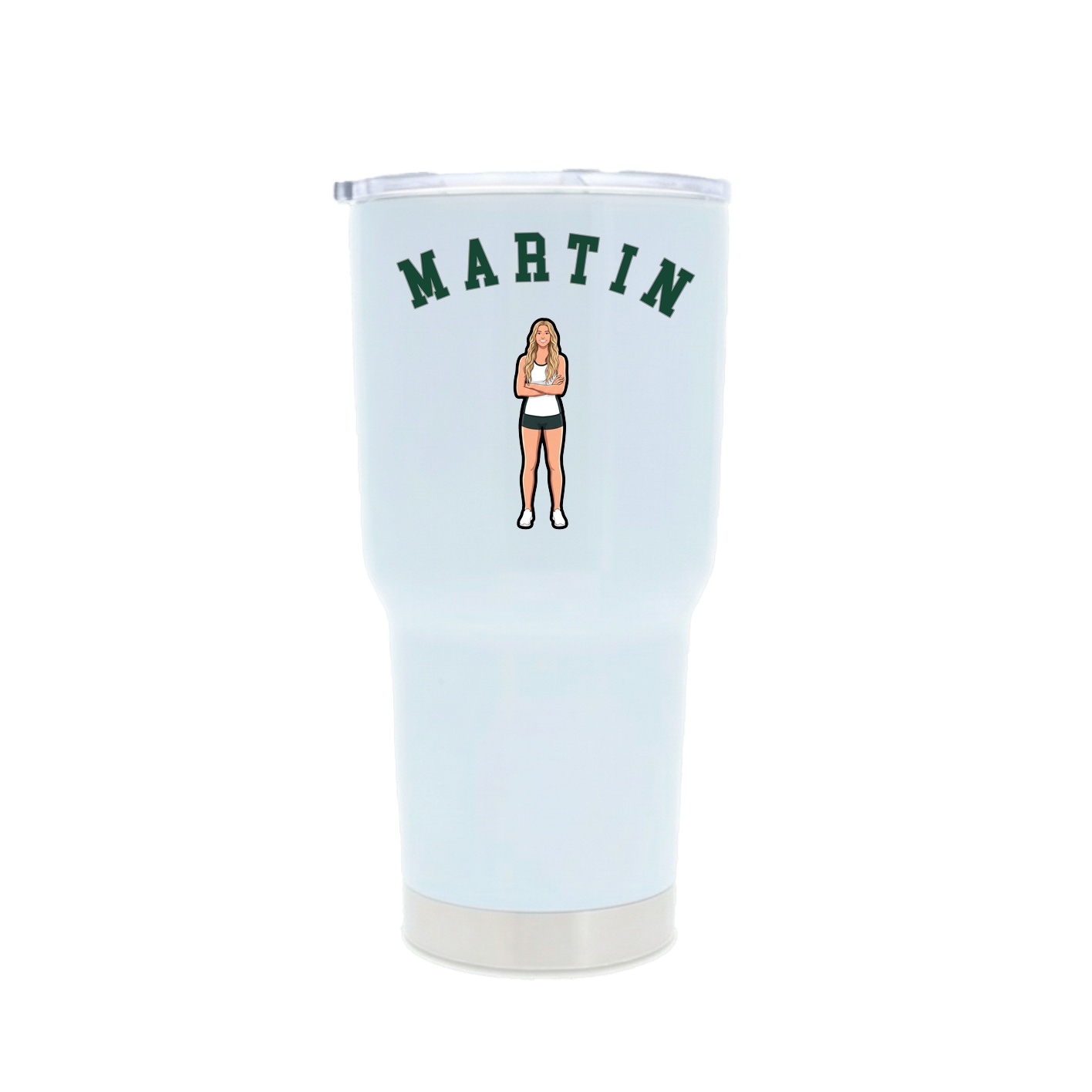 30oz Stainless Steel Tumbler — Shirsey Arch in White