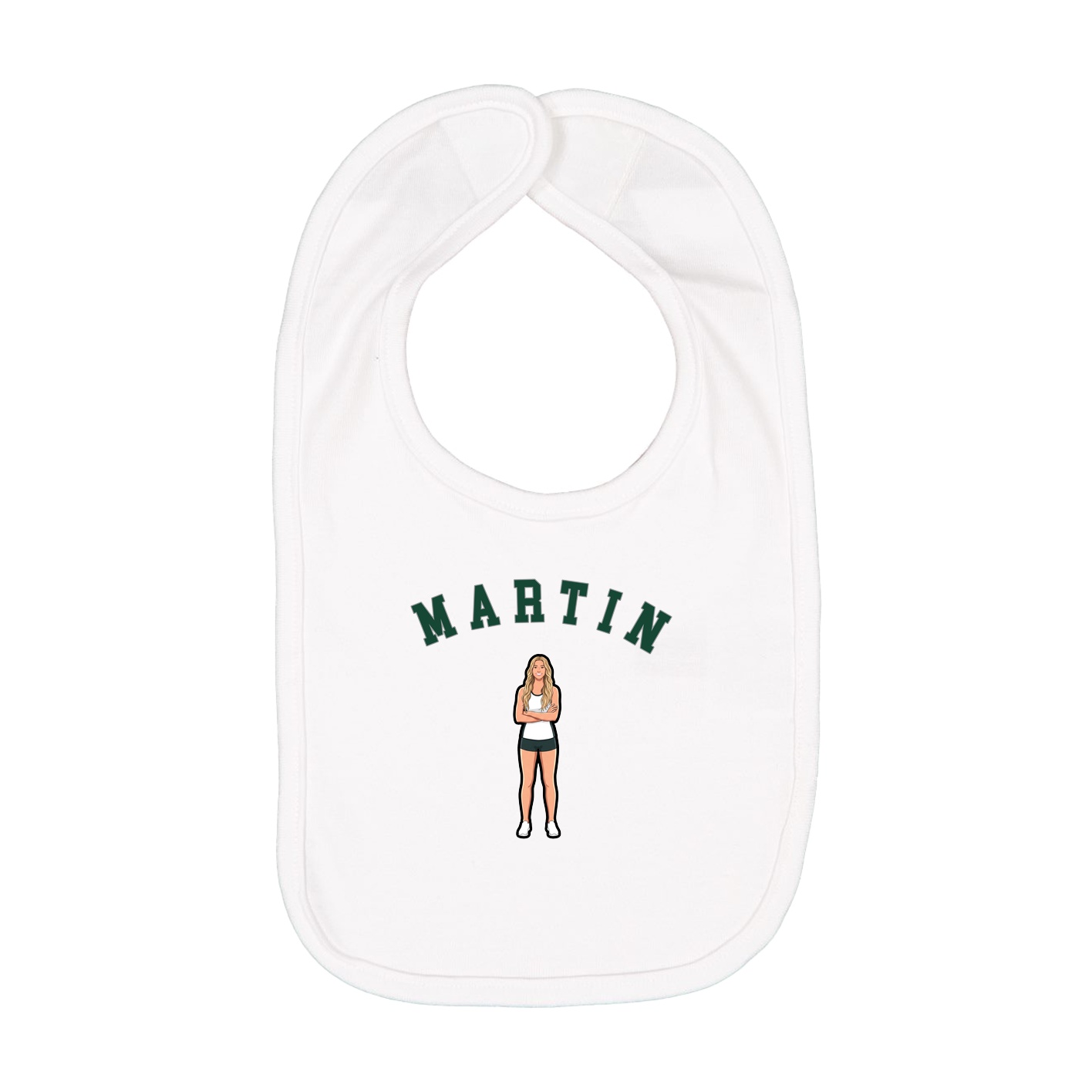 Infant Bib — Shirsey Arch in White