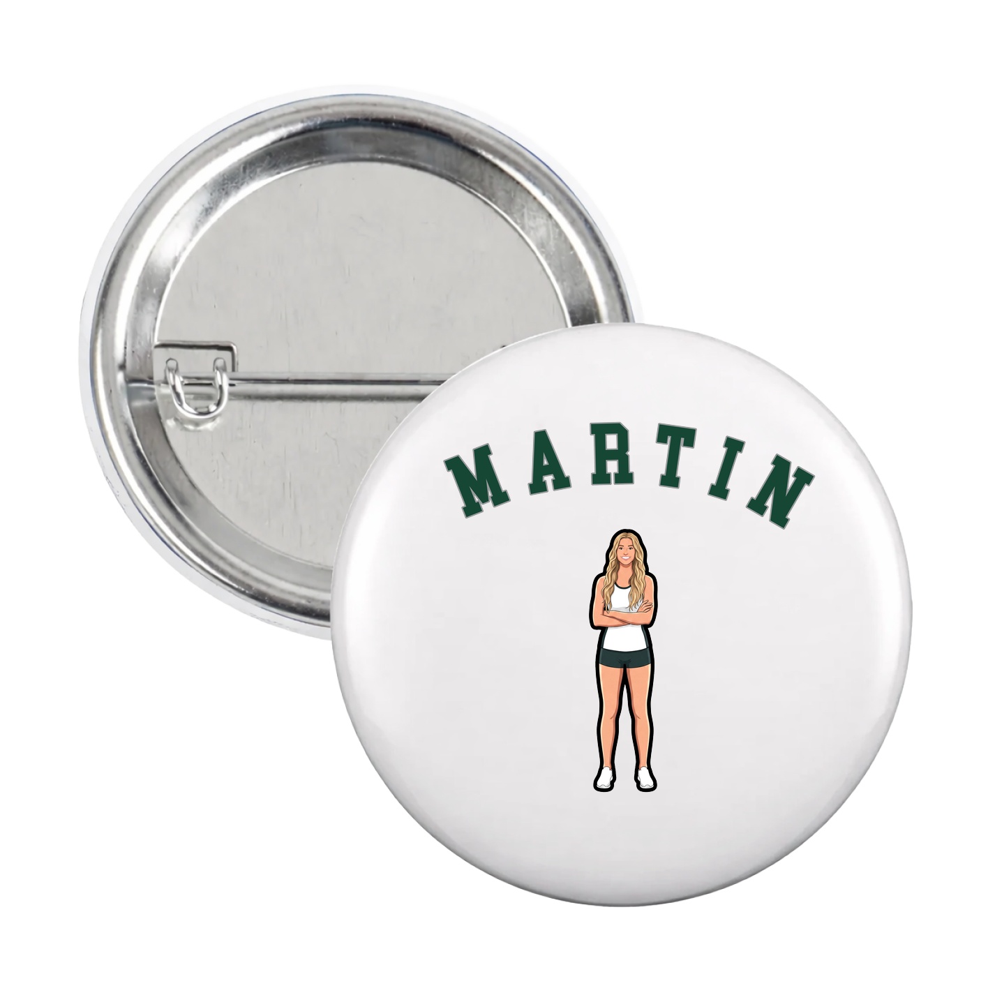 Game Day Button — Shirsey Arch in White