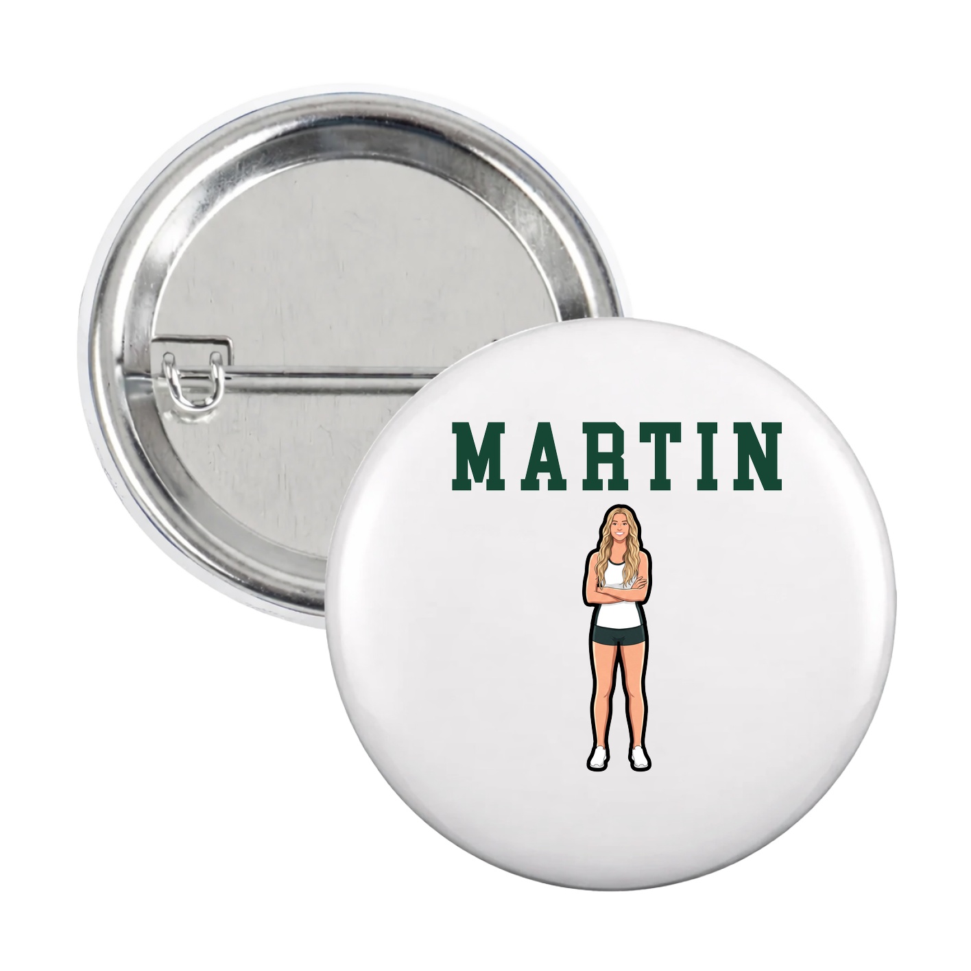 Game Day Button — Shirsey in White
