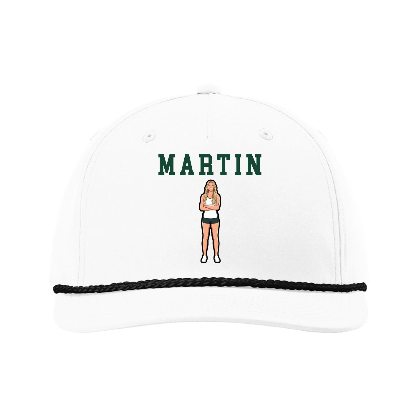 Five-Panel Classic Rope Cap — Shirsey in White