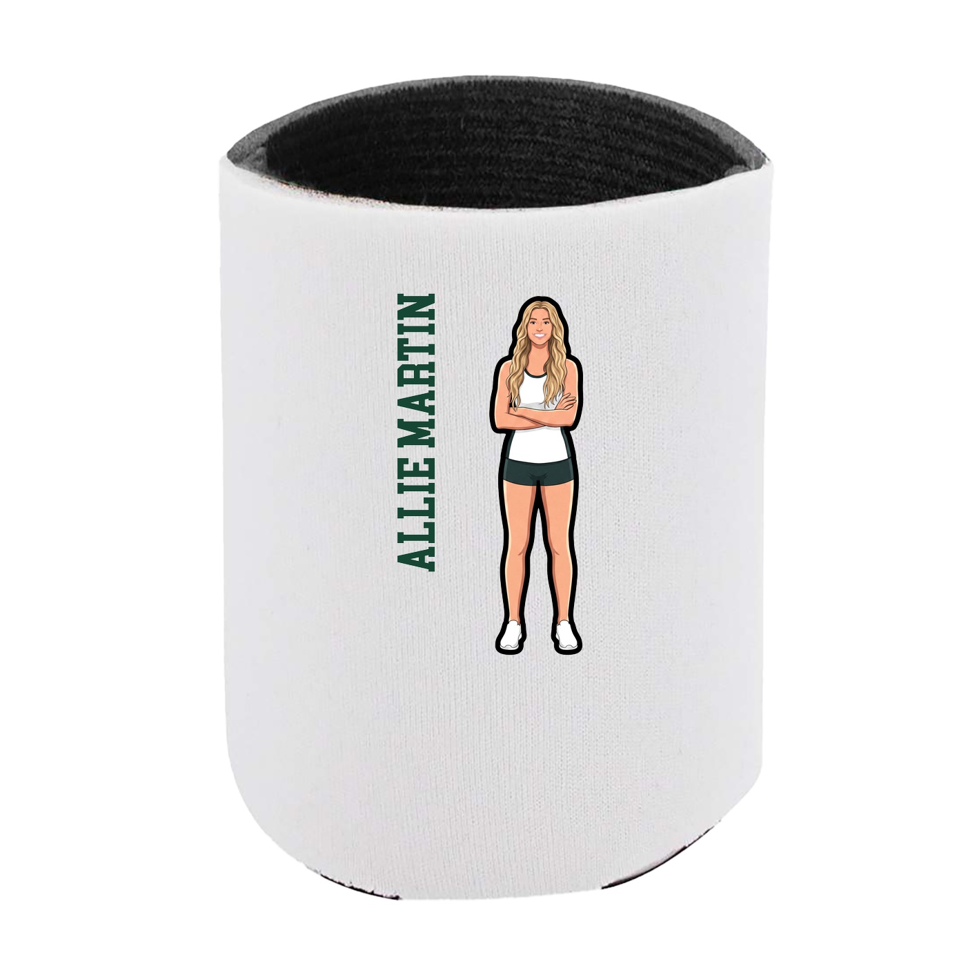 Can Holder — Name Vertical in White