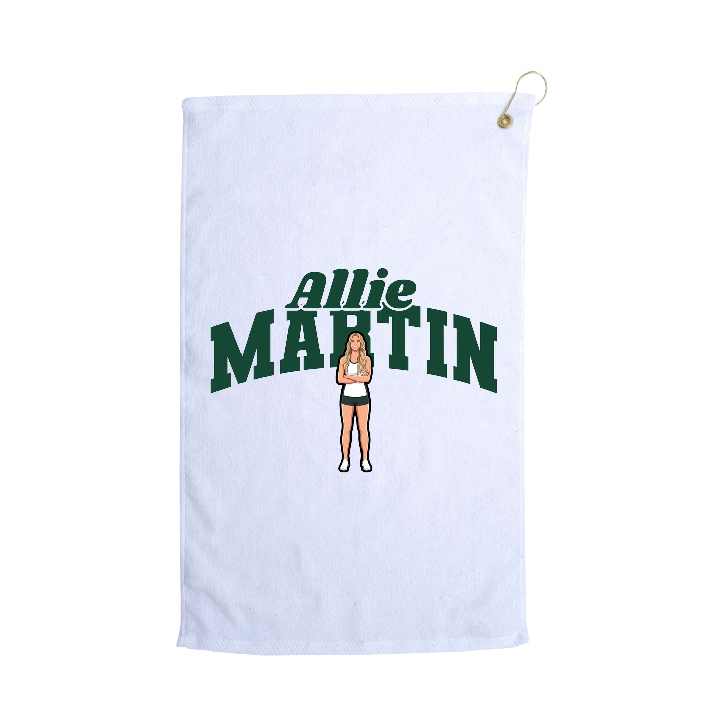 Golf Towel — Signature Arch in White