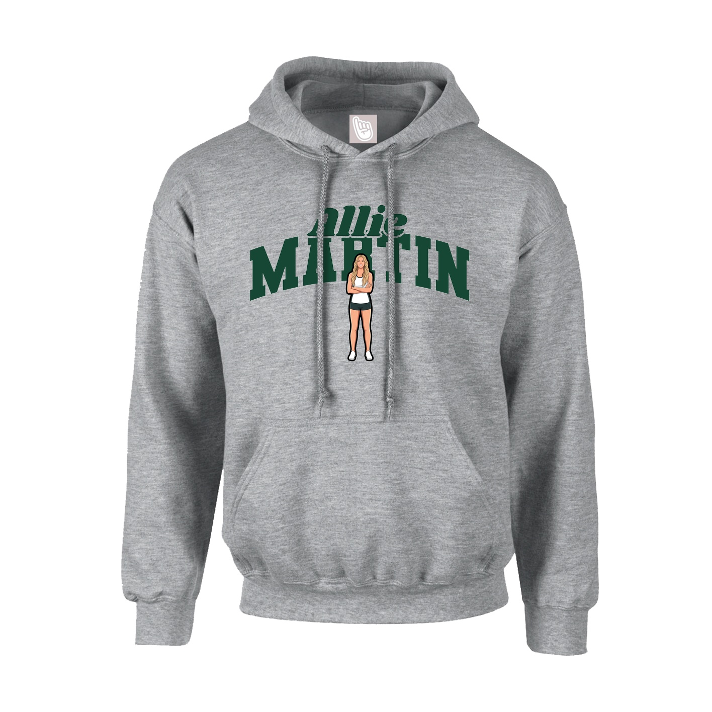Youth Hoodie — Signature Arch in Grey