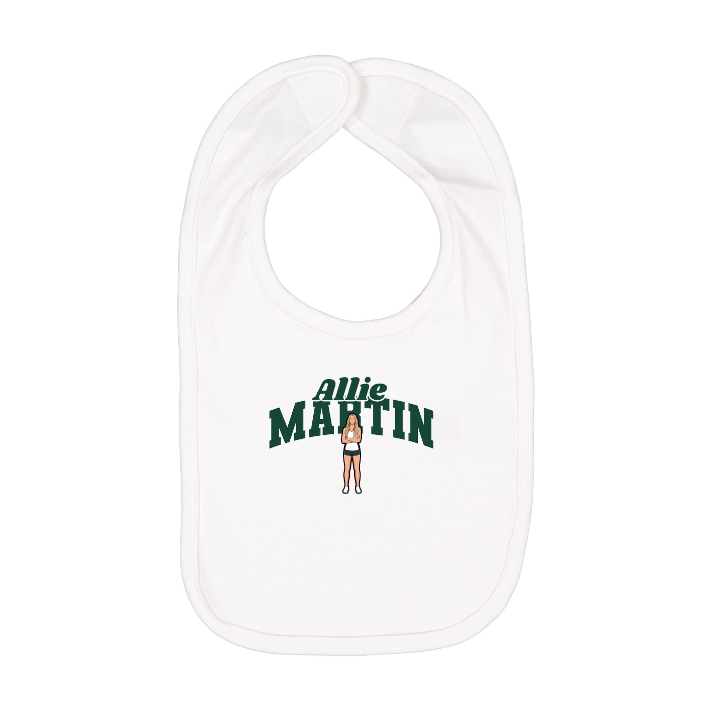 Infant Bib — Signature Arch in White