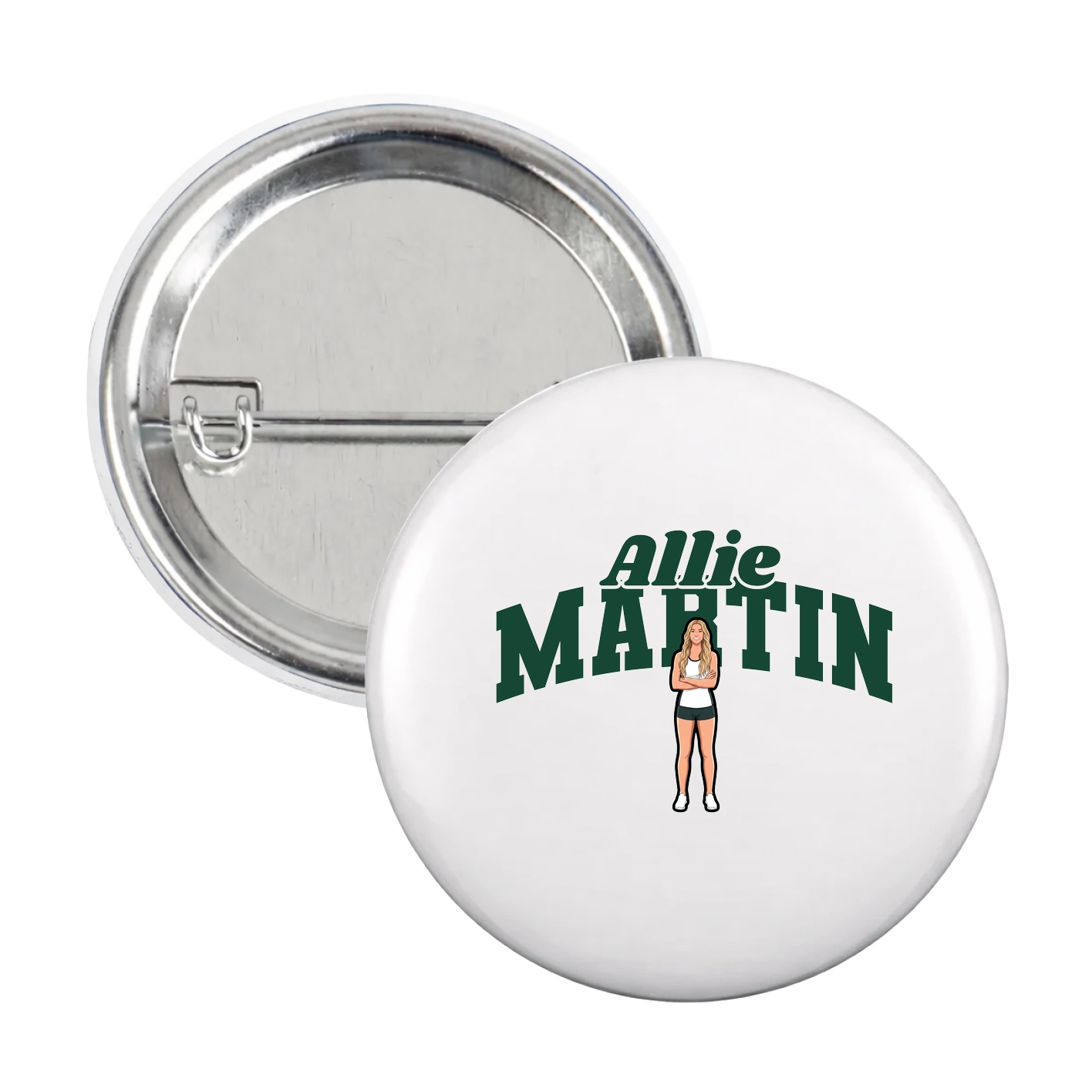 Game Day Button — Signature Arch in White