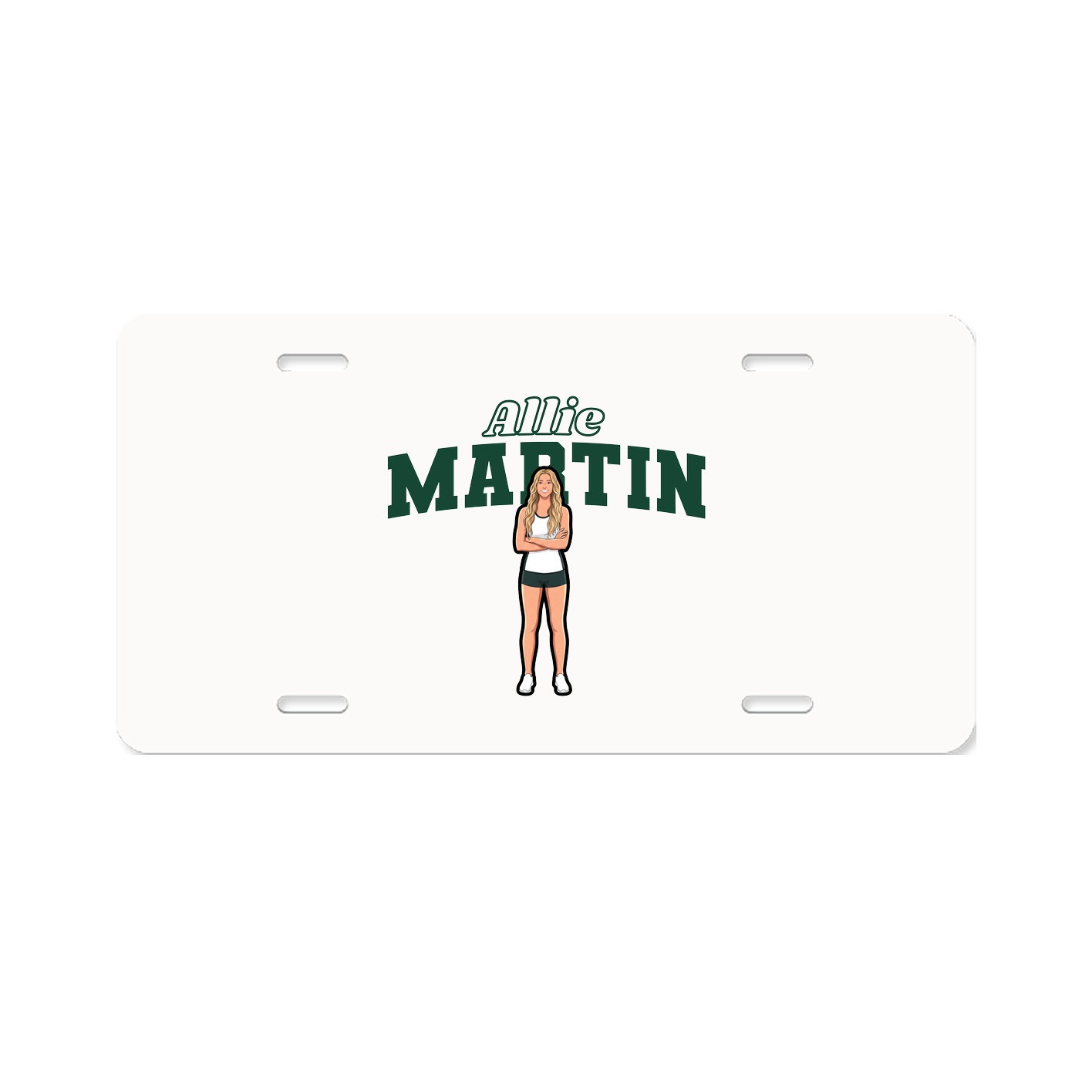License Plate — Name Arch in Classic