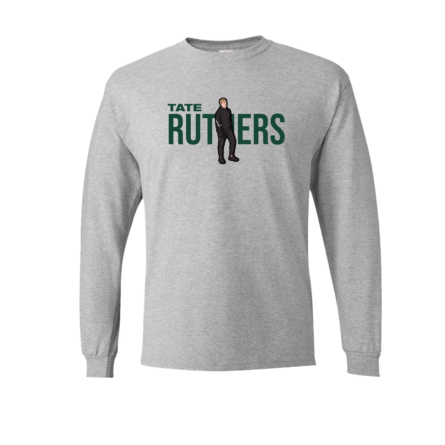 Long Sleeve Tee — Player Name in Grey