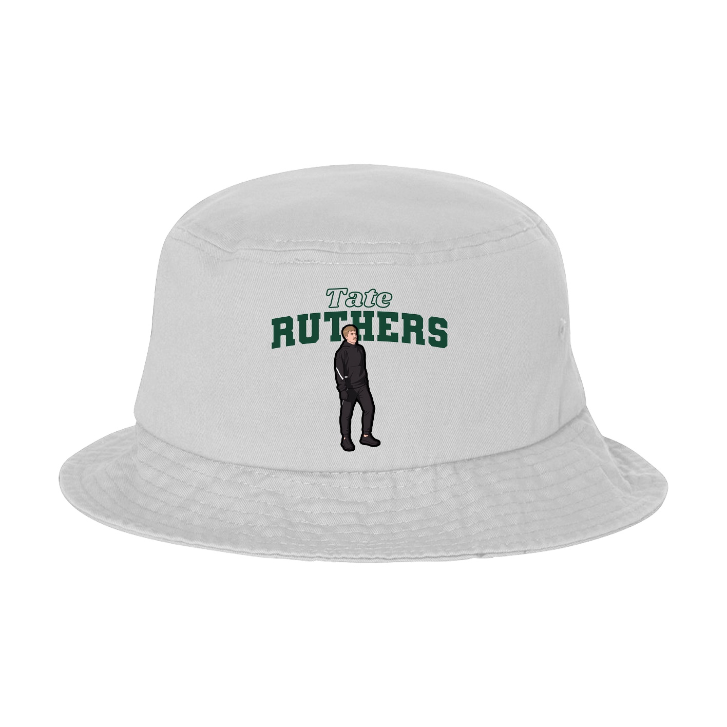 Bucket Cap — Name Arch in White