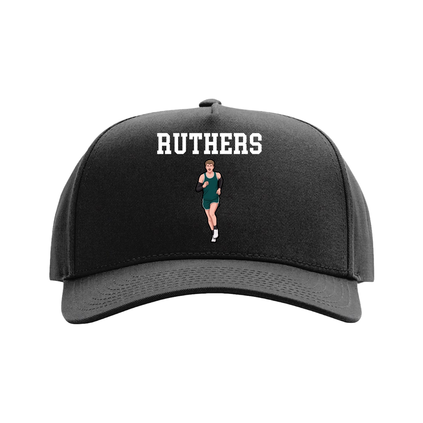 Full Fabric Five-Panel Champ Cap — Shirsey in Black